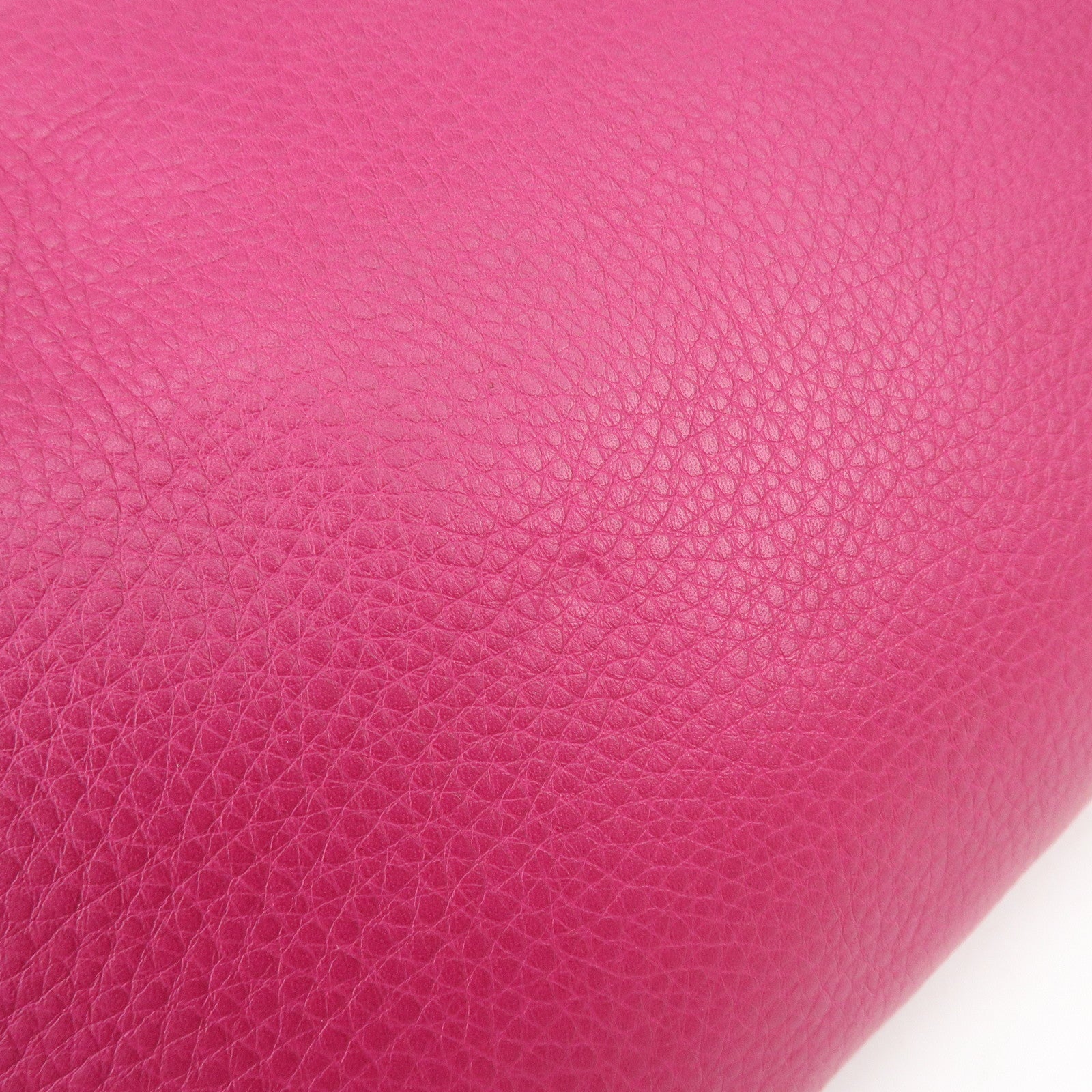 GUCCI SOHO Interlocking G Leather Tassel Clutch Bag Pink 336753