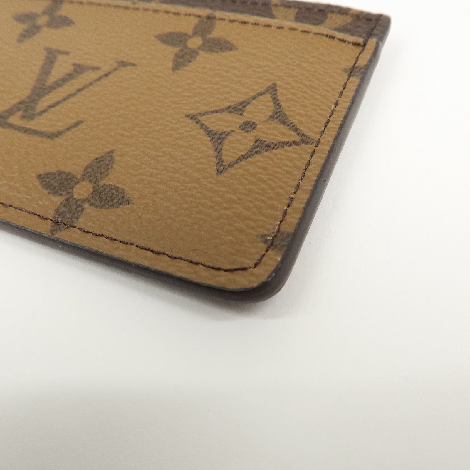 Louis Vuitton Monogram Reverse Porte Cartes Simple Card Case M69161