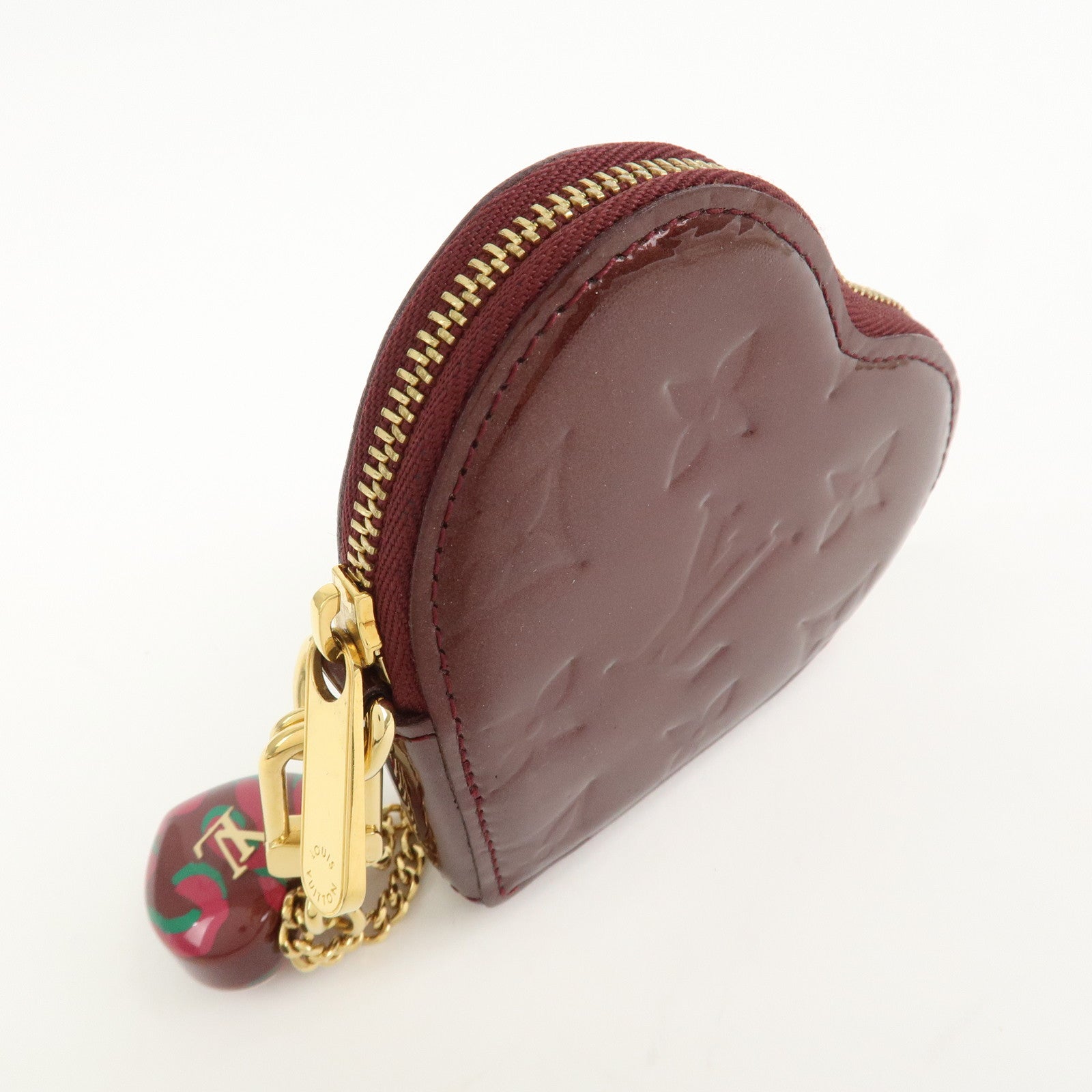 Louis Vuitton Monogram Vernis Porte Monnaie Coeur Coin Case M91480