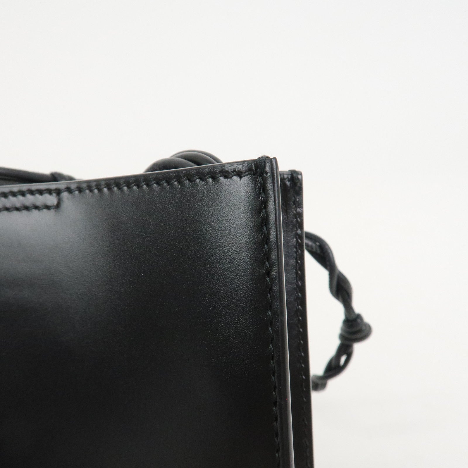 JIL SANDER Tangle Leather Small Shoulder Bag Crossbody Bag Black