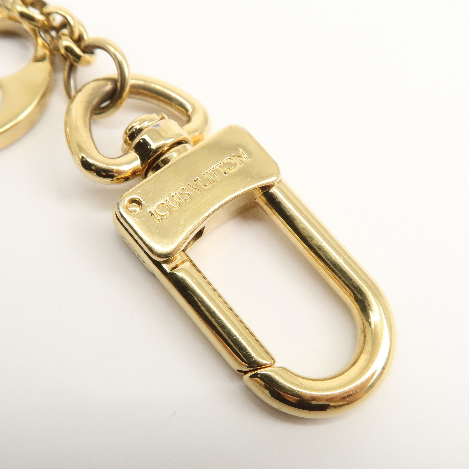 Louis Vuitton Fleur de Monogram Bag Charm Key Chain Gold M65111