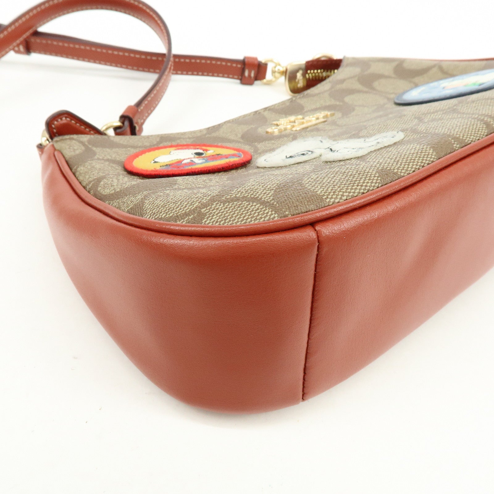 COACH PEANUTS Teri Signature PVC Leather Shoulder Crossbody Bag