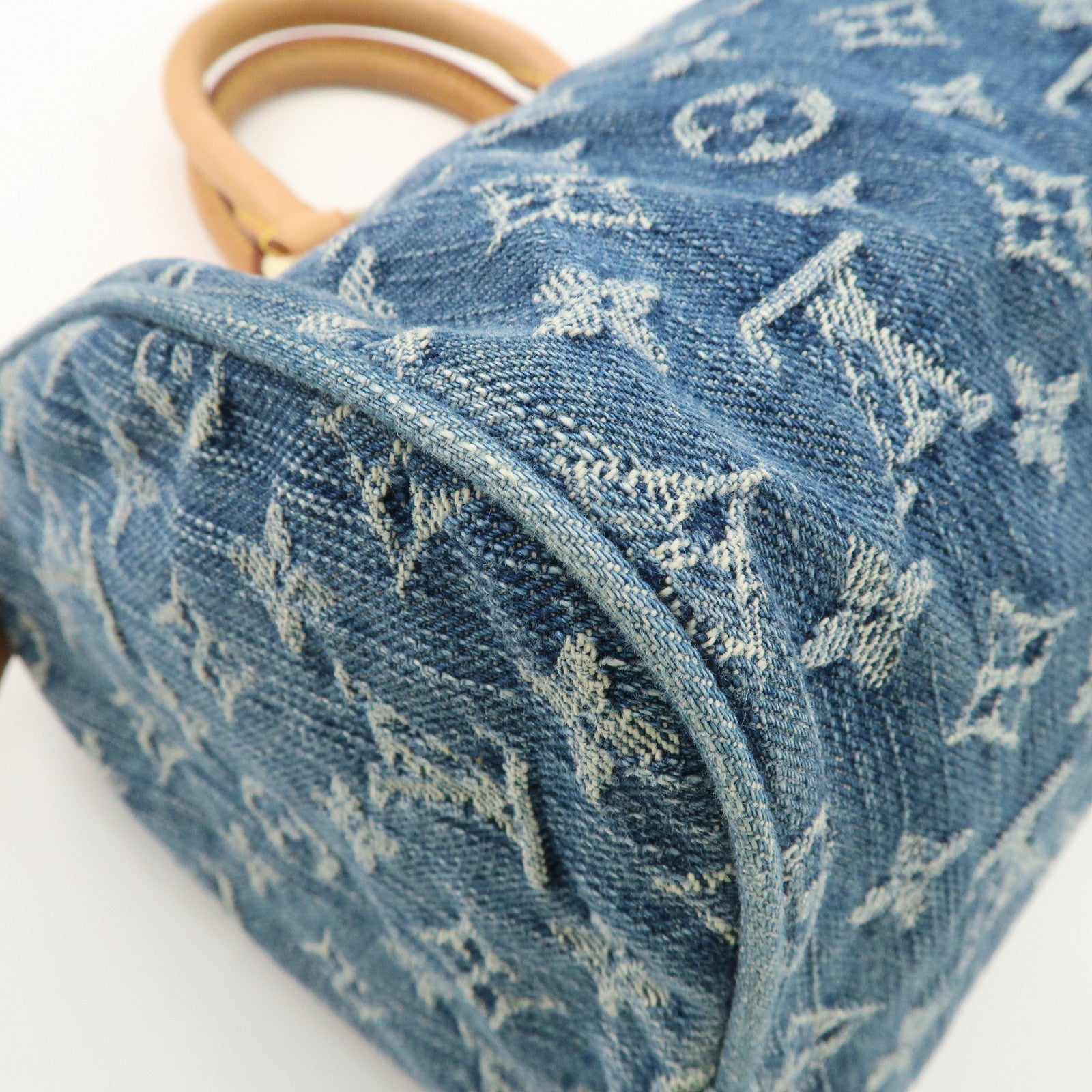 Louis Vuitton Monogram Denim Neo Speedy Boston Bag Blue M95019 Used