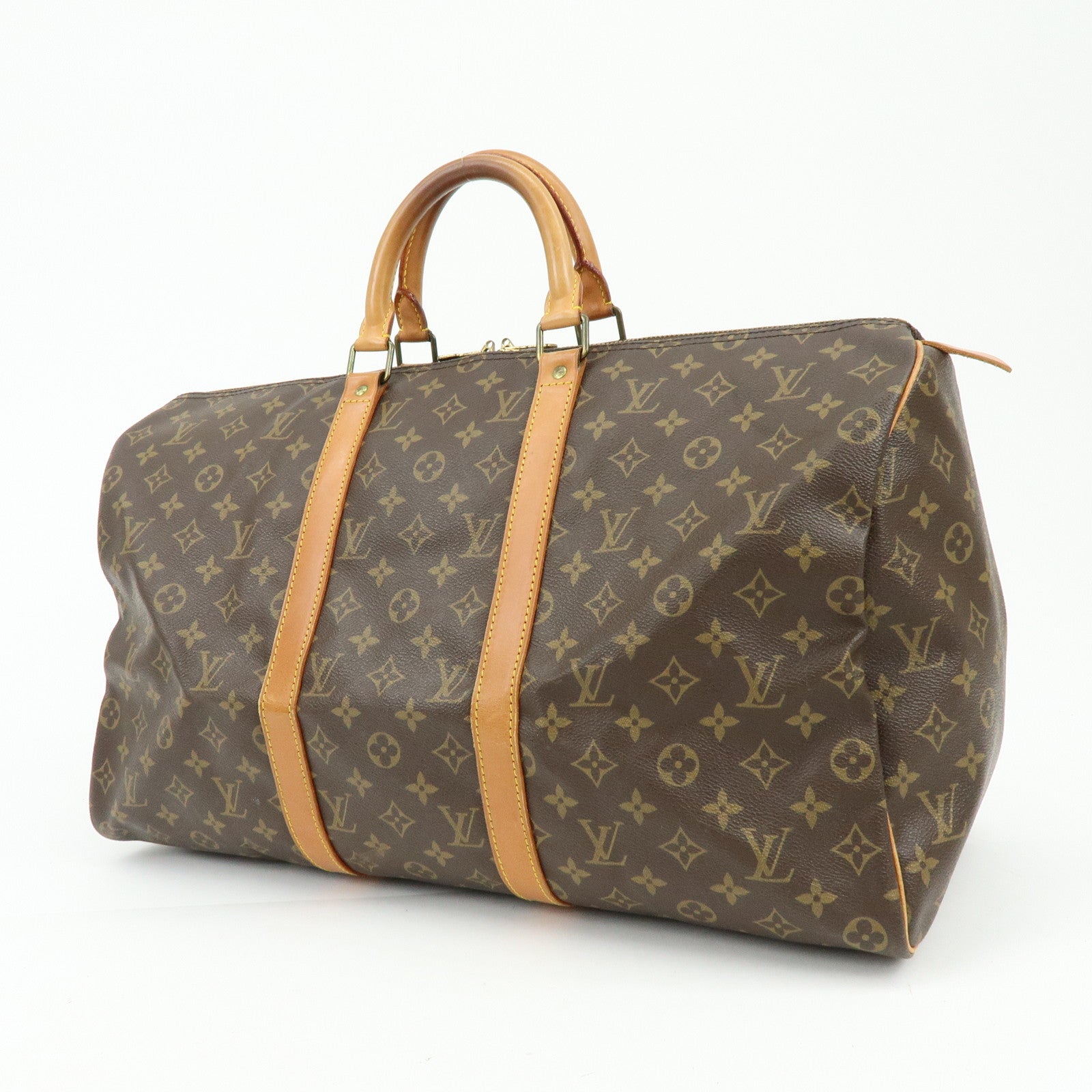 Louis Vuitton Monogram Keep All 50 Boston Bag Brown M41426