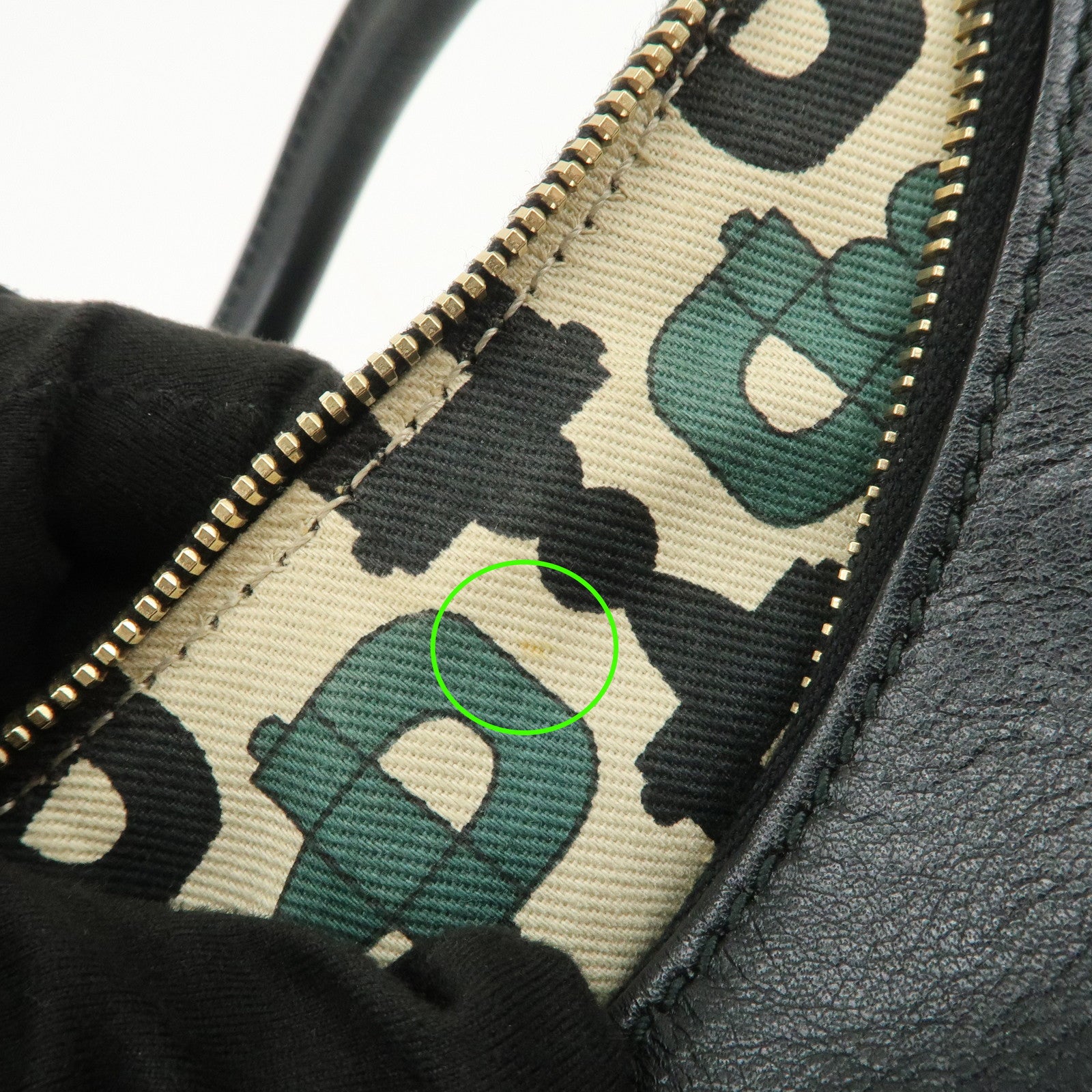 GUCCI Abbey Guccissima Leather Shoulder Bag Hand Bag Black 190525