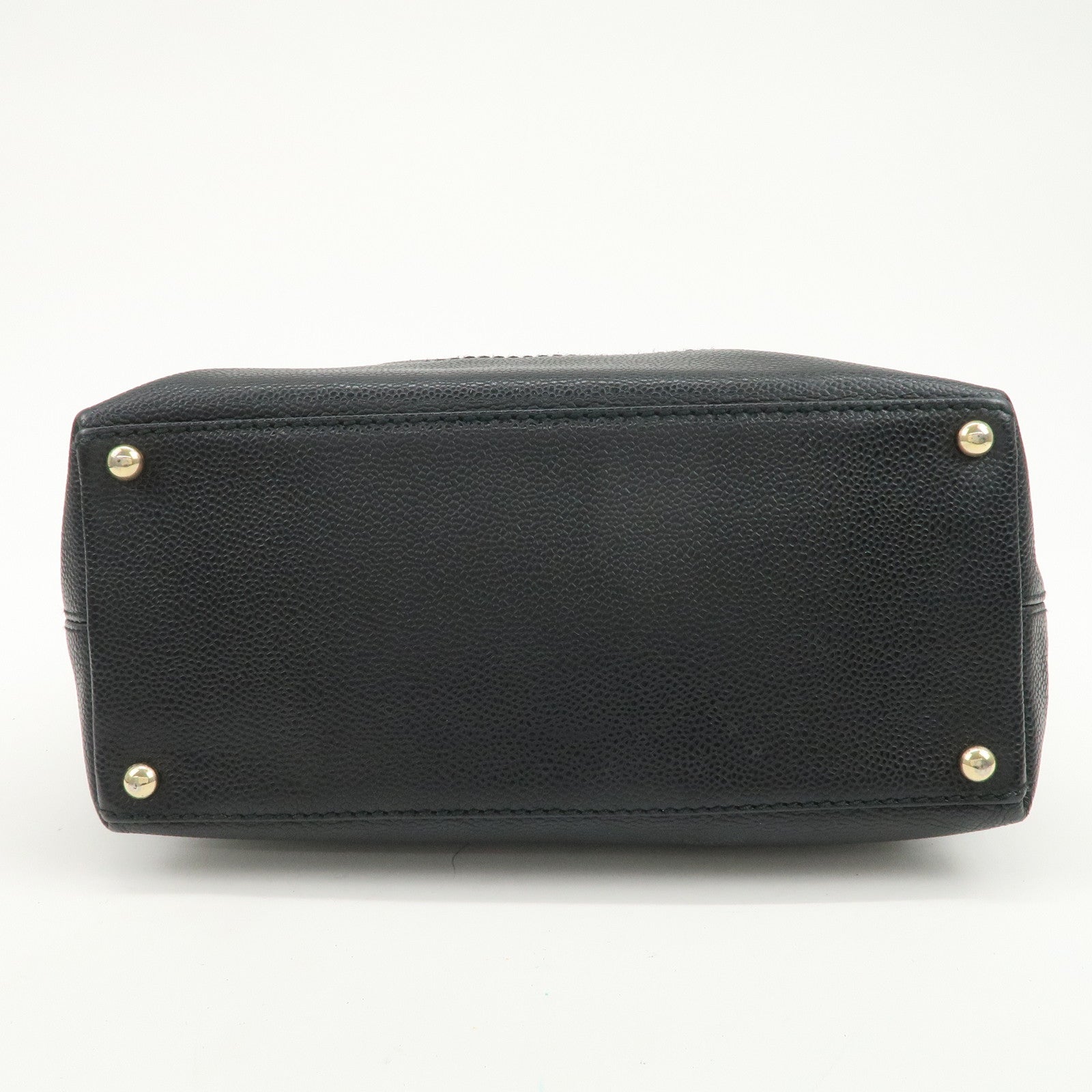 CHANEL COCO Mark Caviarskin Shoulder Bag Tote Bag Black