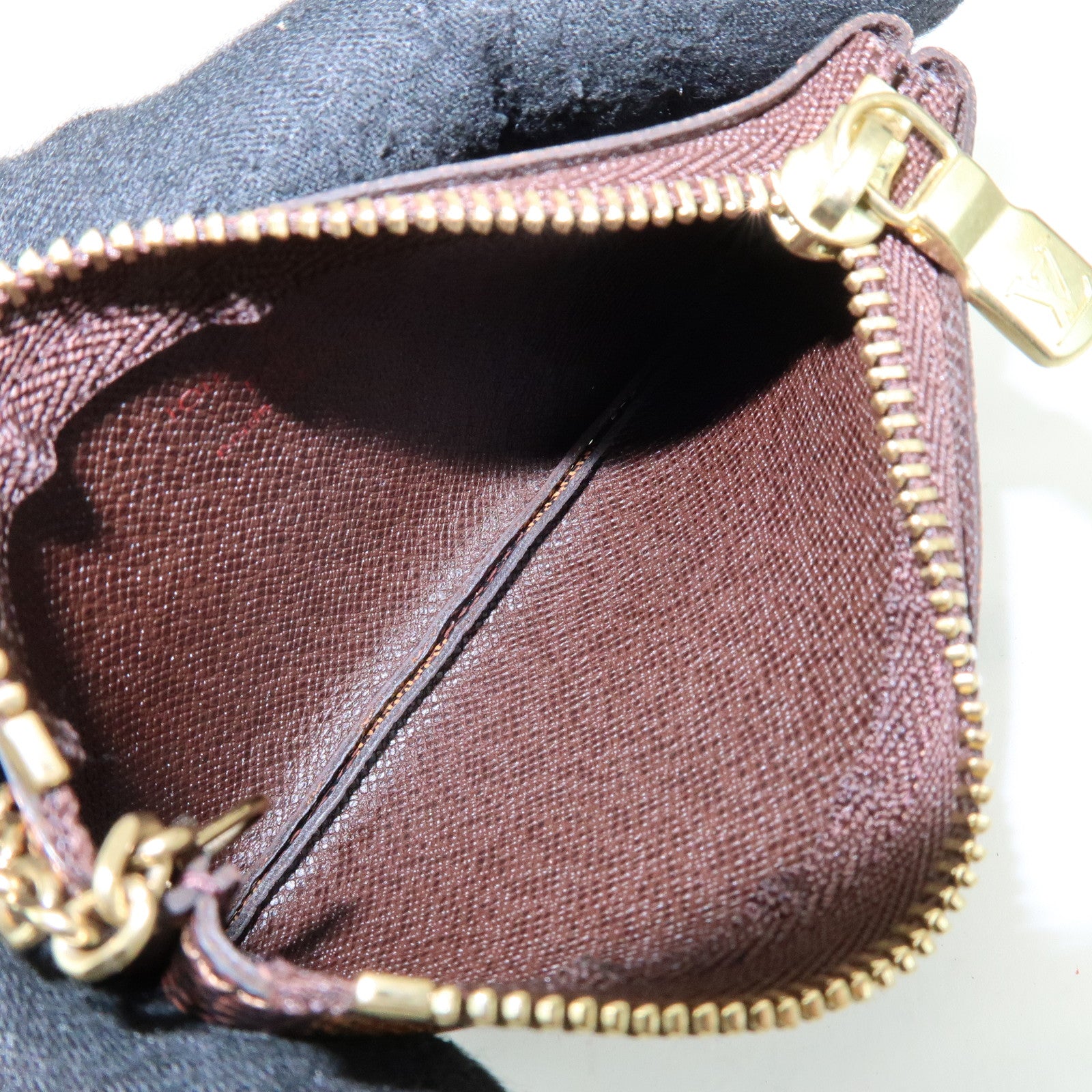 Louis Vuitton Damier Canvas Pochette Cles Damier Ebene N62658