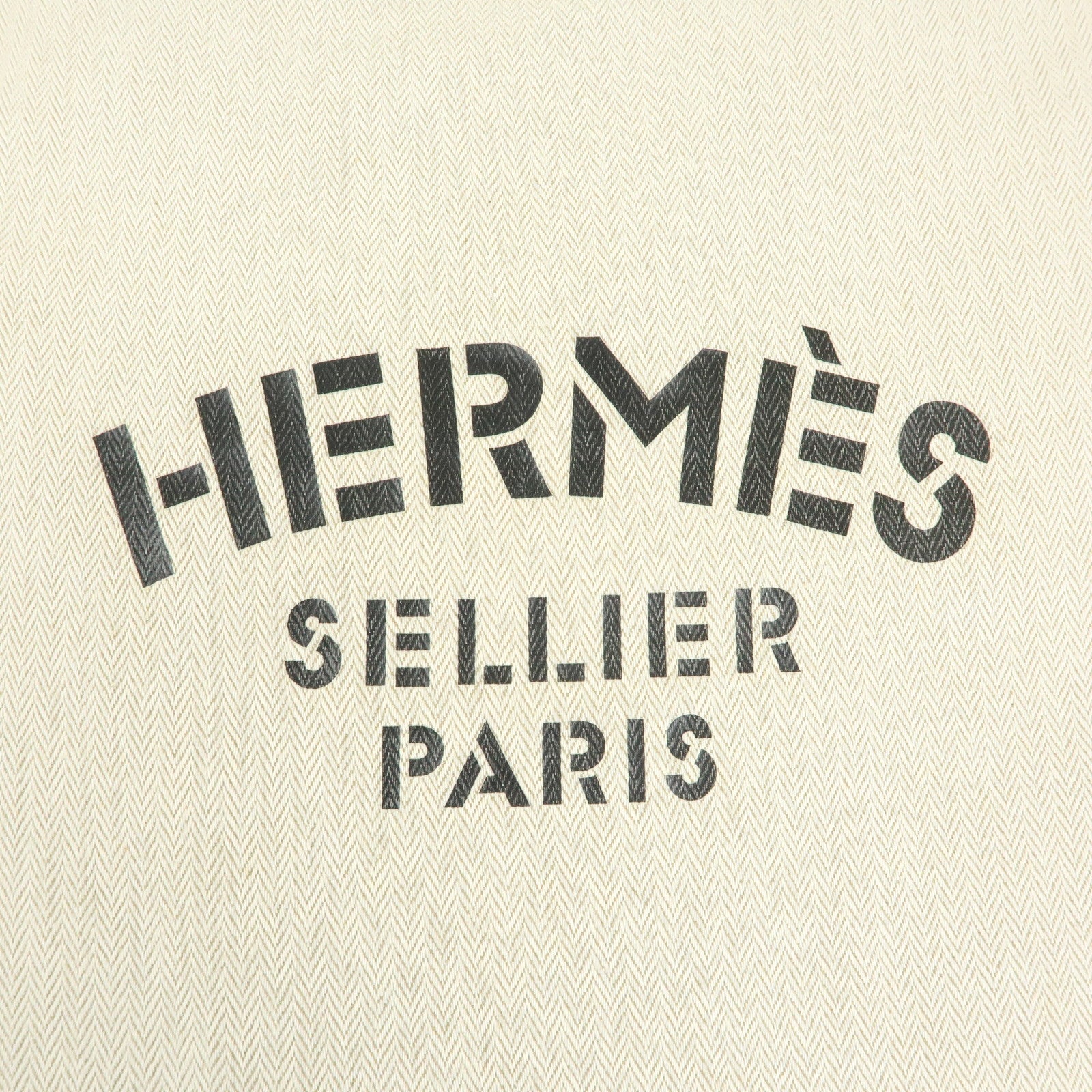 HERMES Aline GM Canvas Leather Shoulder Bag Hand Bag Natural