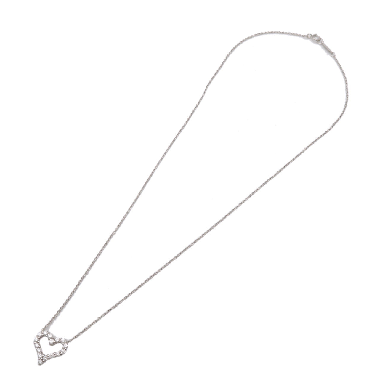 Tiffany & Co Sentimental Heart Diamond Necklace PT950 Platinum