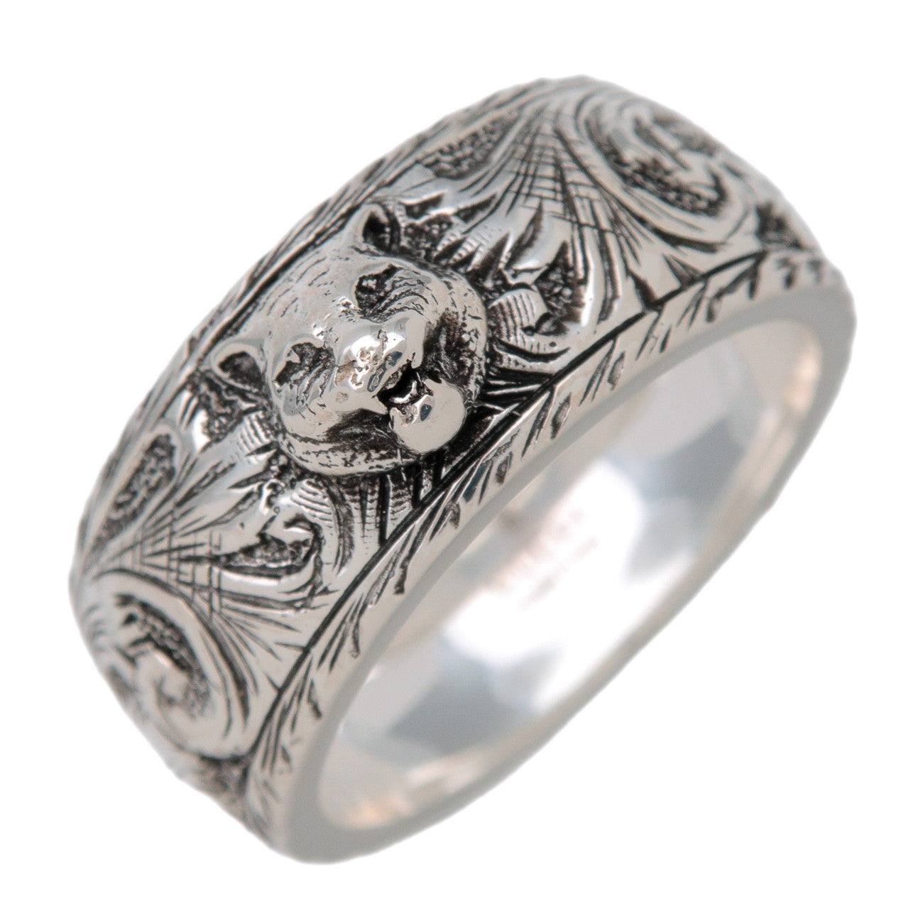 GUCCI Tiger Head Ring SV925 Silver #22 US9.5 EU61 HK21 433571