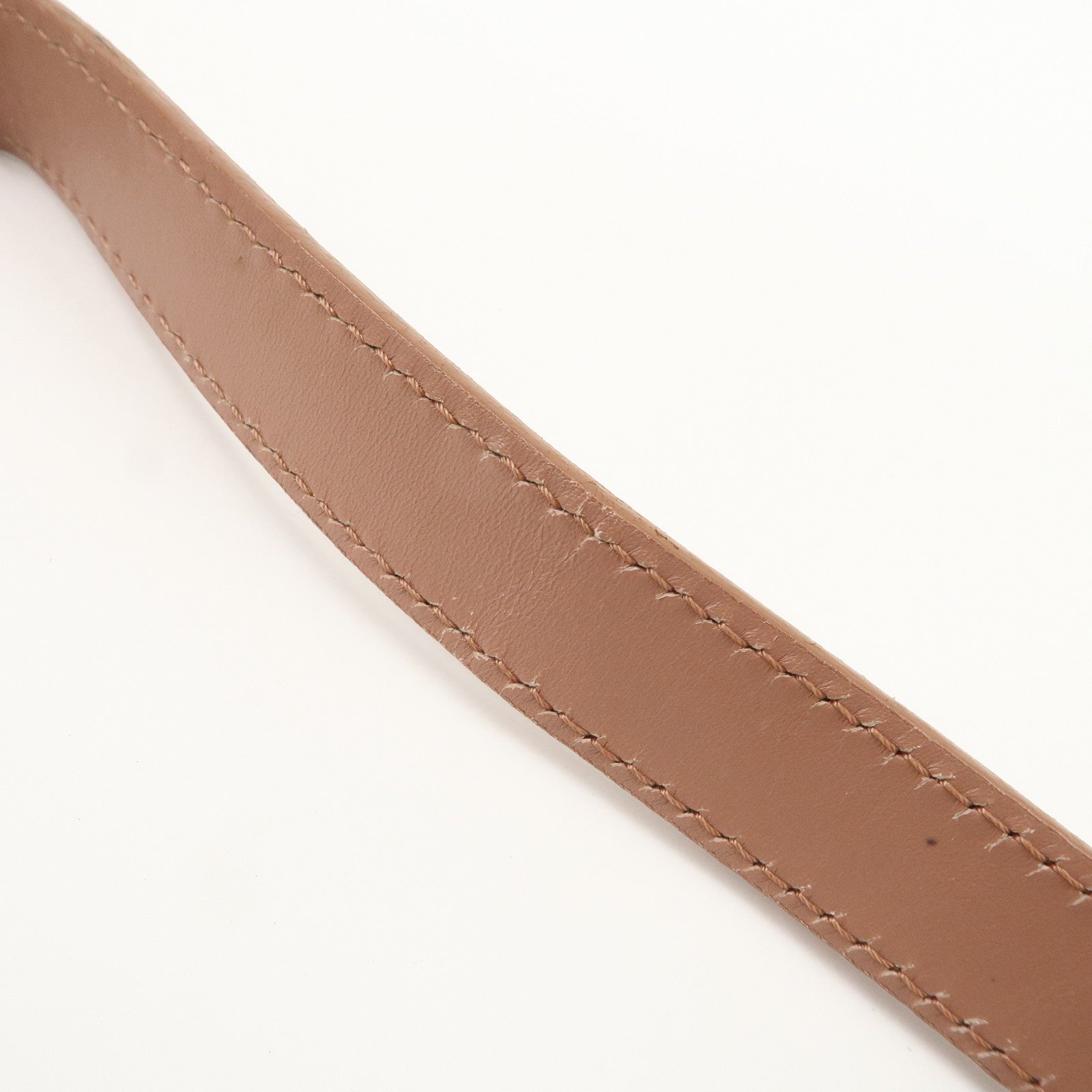 FENDI Mamma Baguette Zucchino Canvas Leather Pink Beige 8BR003 Used