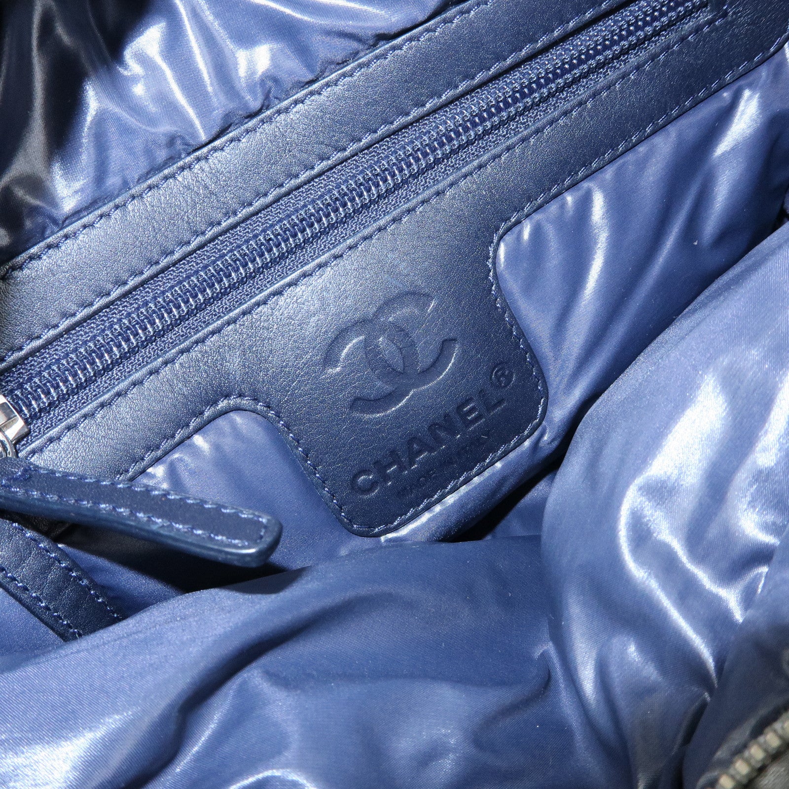 CHANEL Sports Matelasse PVC Coated Canvas Shoulder Bag Silver