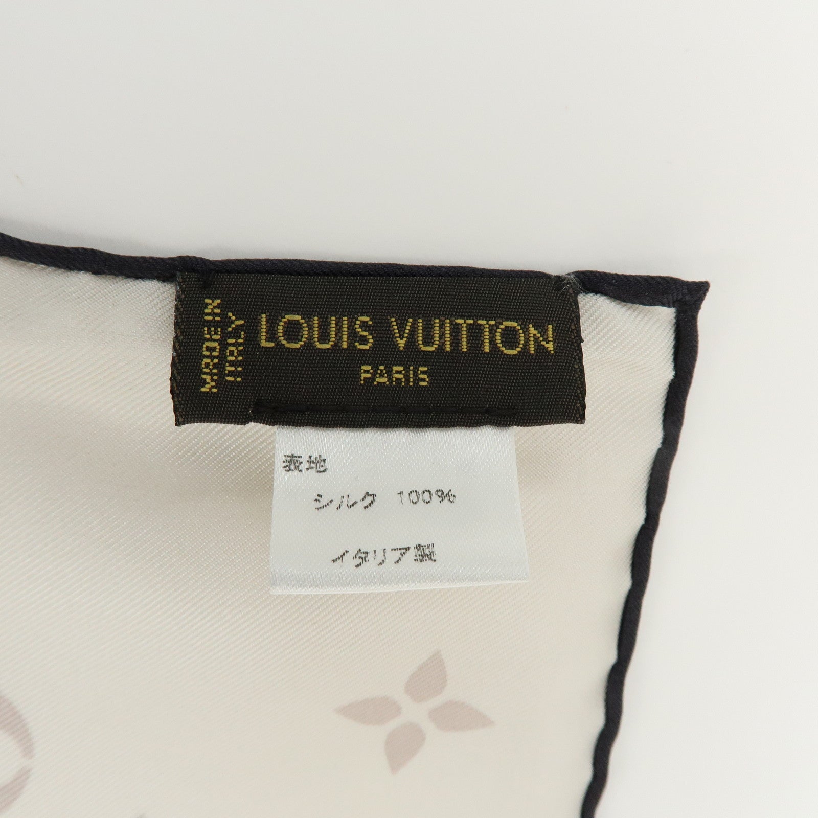 Louis Vuitton Silk 100% Scarf TRAVELLING REQUISITES Gray Light Pink