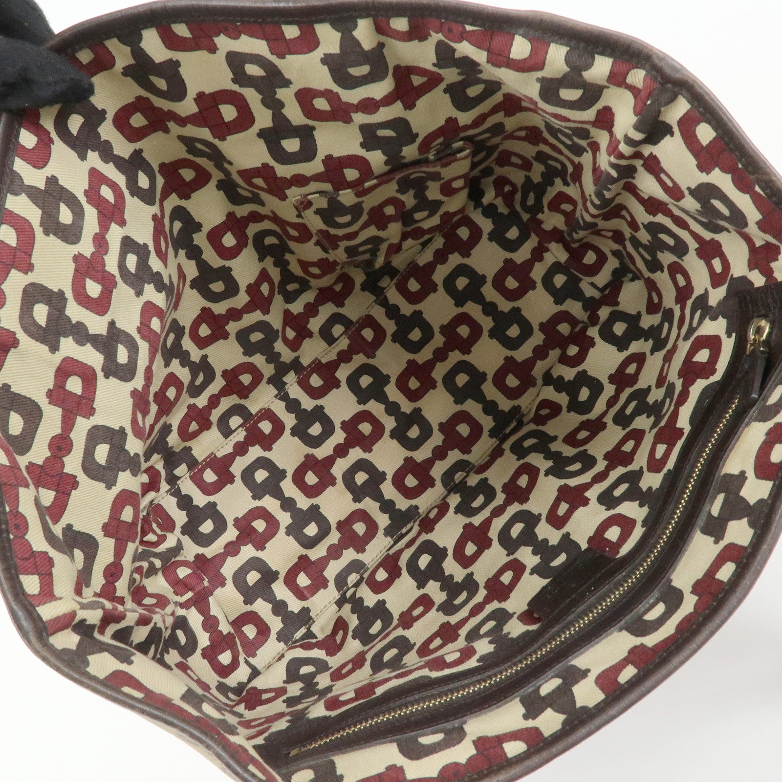 GUCCI Sherry GG Monogram Tote Bag Shoulder Bag Beige Brown 137396