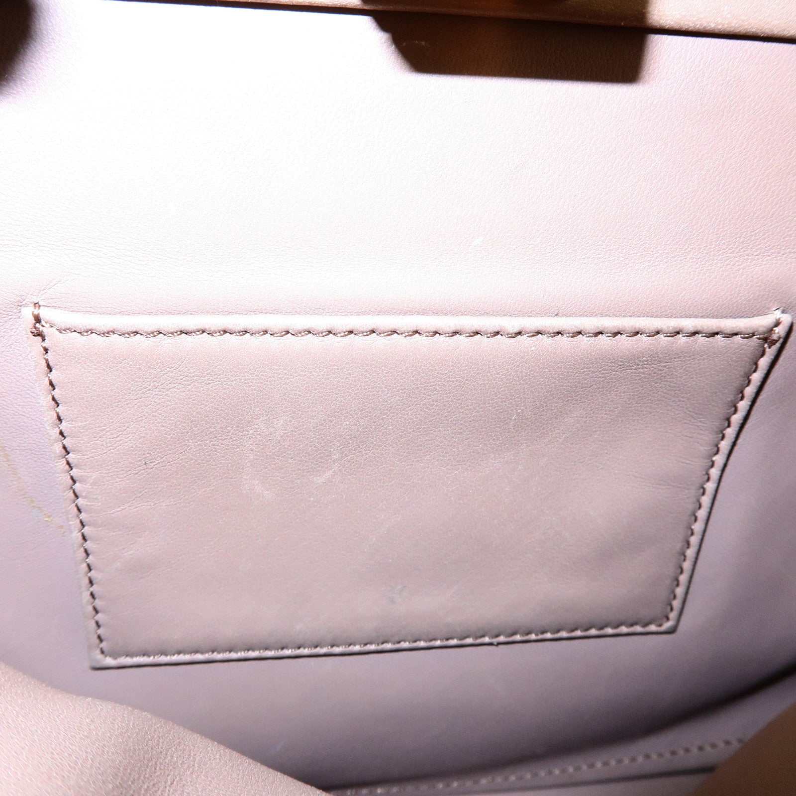 FENDI Mini Peekaboo Leather 2Way Shoulder Bag Hand Bag Beige 8BN244