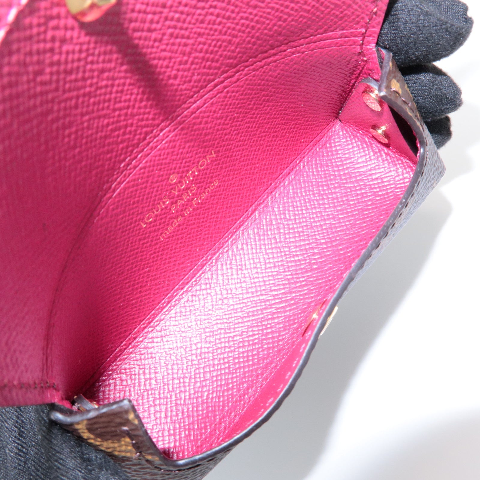 Louis Vuitton Monogram Pochette Rivette Lip Case Fushia M61473