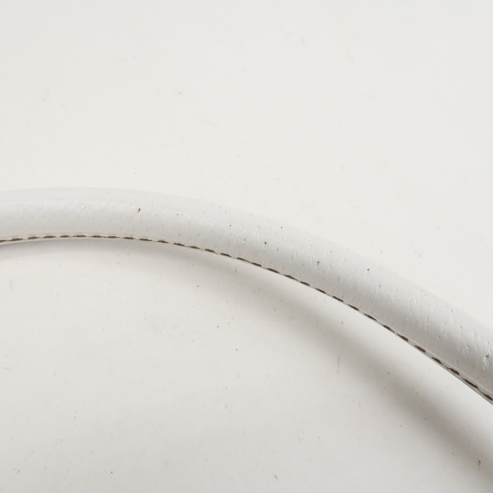 Ferragamo Logo Leather Shoulder Bag Hand Bag White