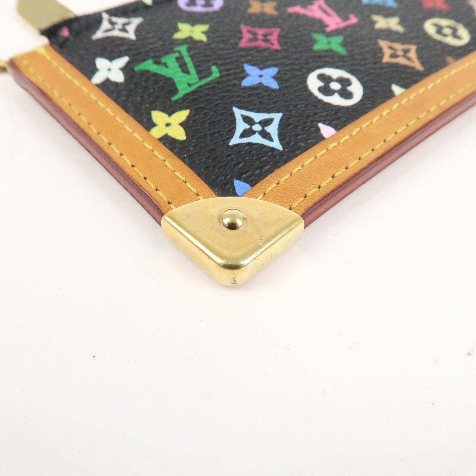 Louis Vuitton Monogram Multicolor Pochette Cles Noir M92654 Used