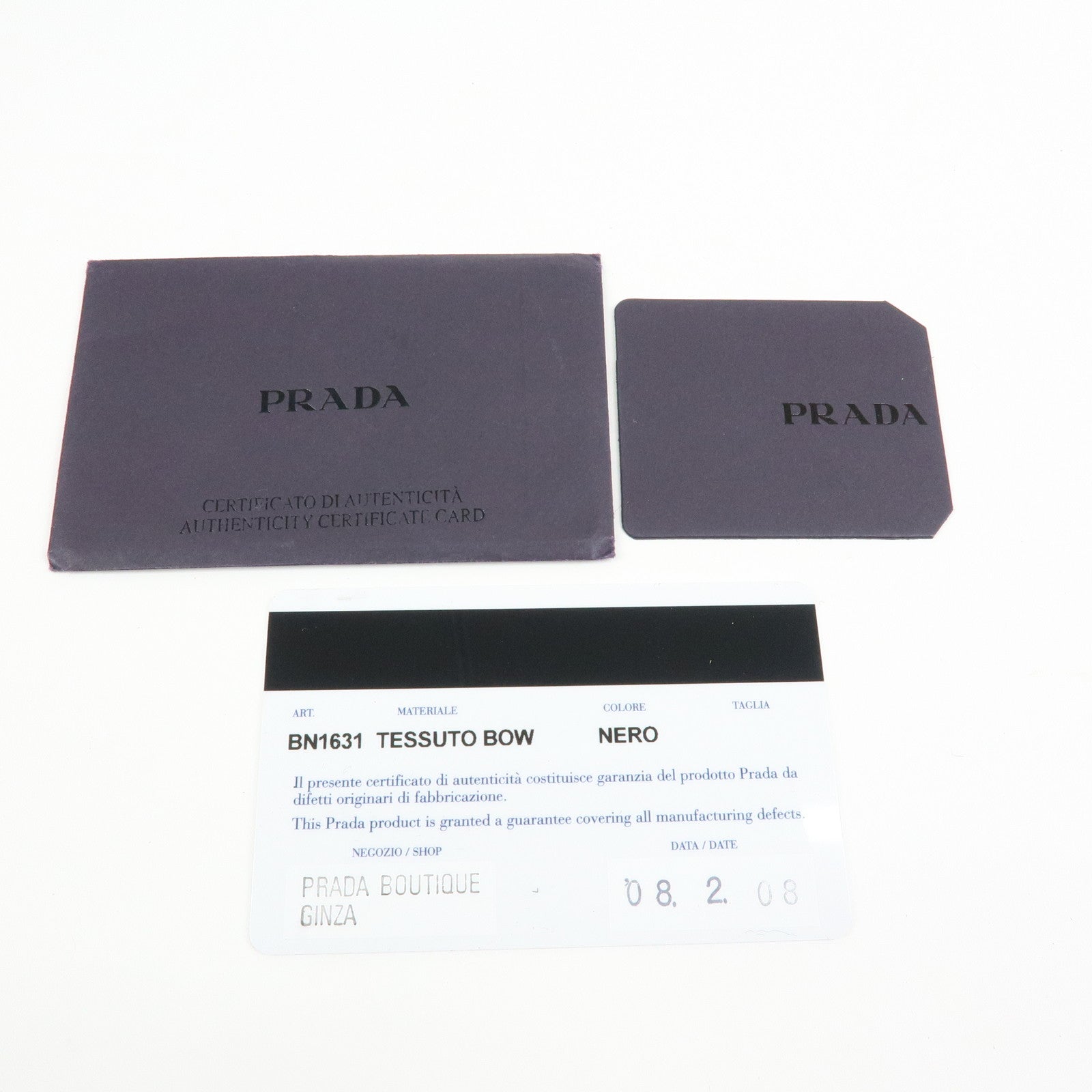 PRADA Triangle Logo Ribbon Nylon Leather 2Way Hand Bag Black BN1631