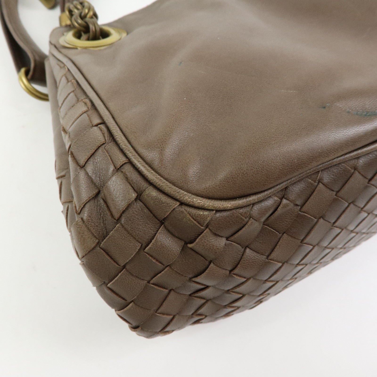 BOTTEGA VENETA Intrecciato Leather Hand Shoulder Bag Brown 162114