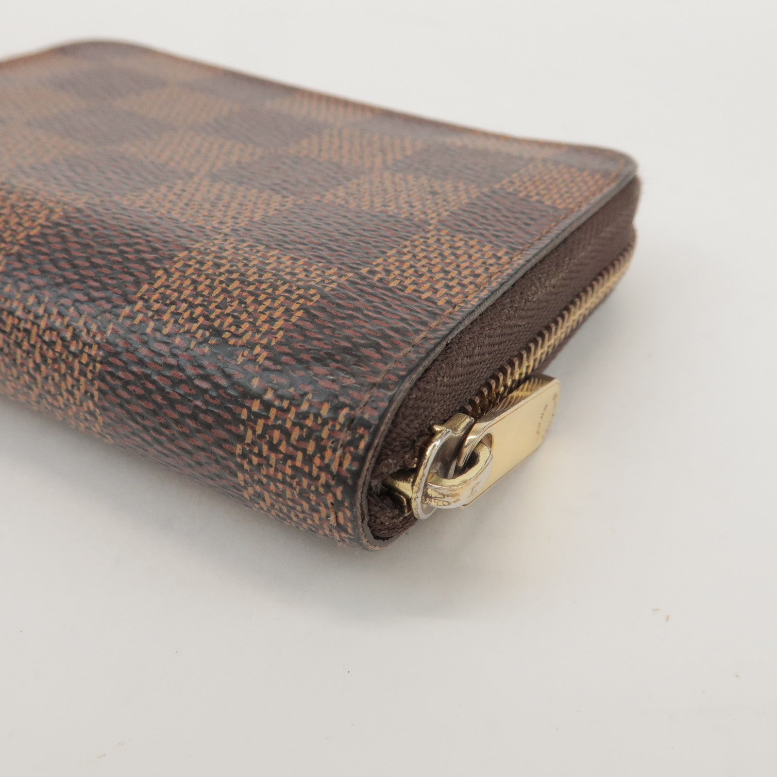 Louis Vuitton Damier Canvas Zippy Coin Case Wallet Brown N63070