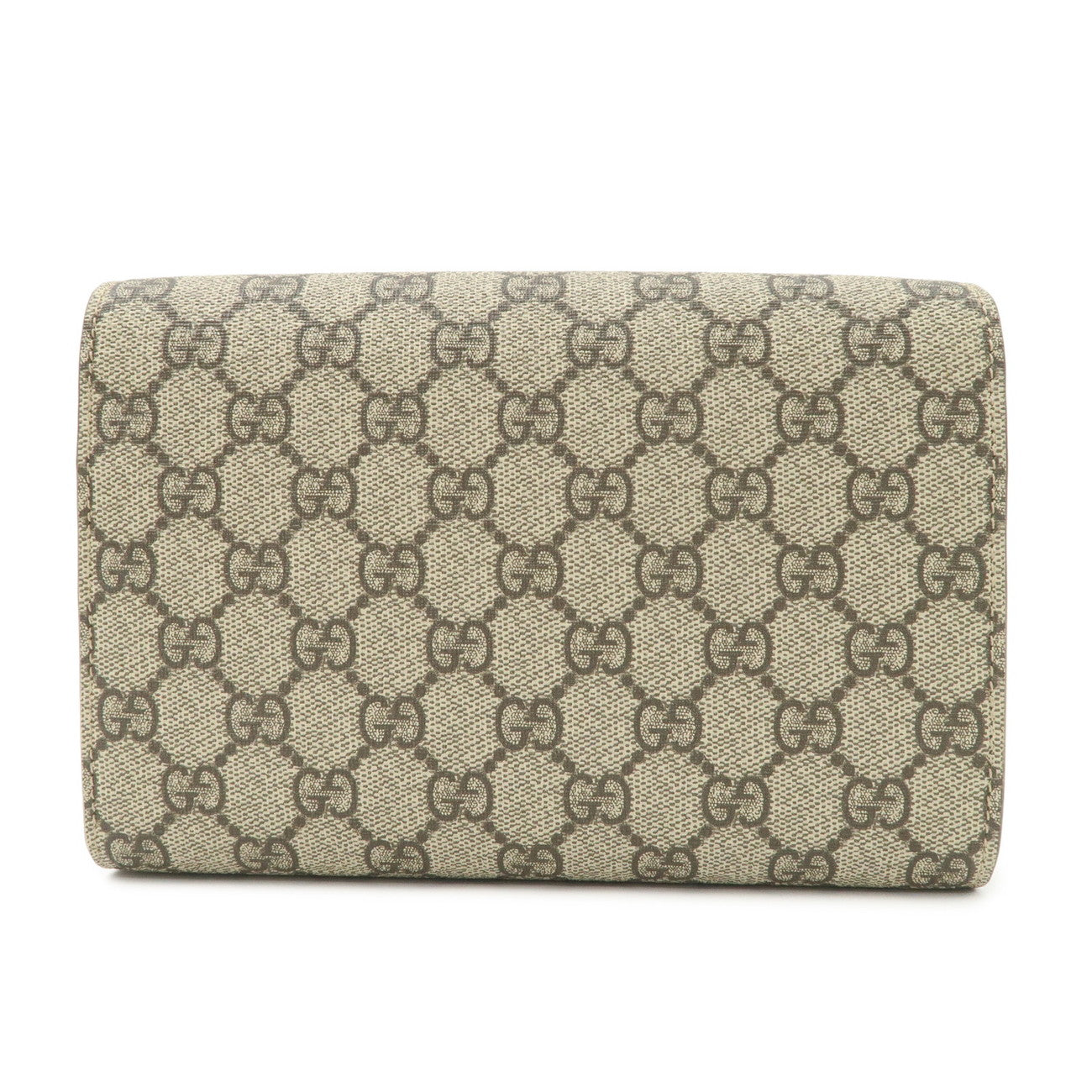 GUCCI Dionysus GG Supreme WOC Chain Shoulder Bag Beige 401231