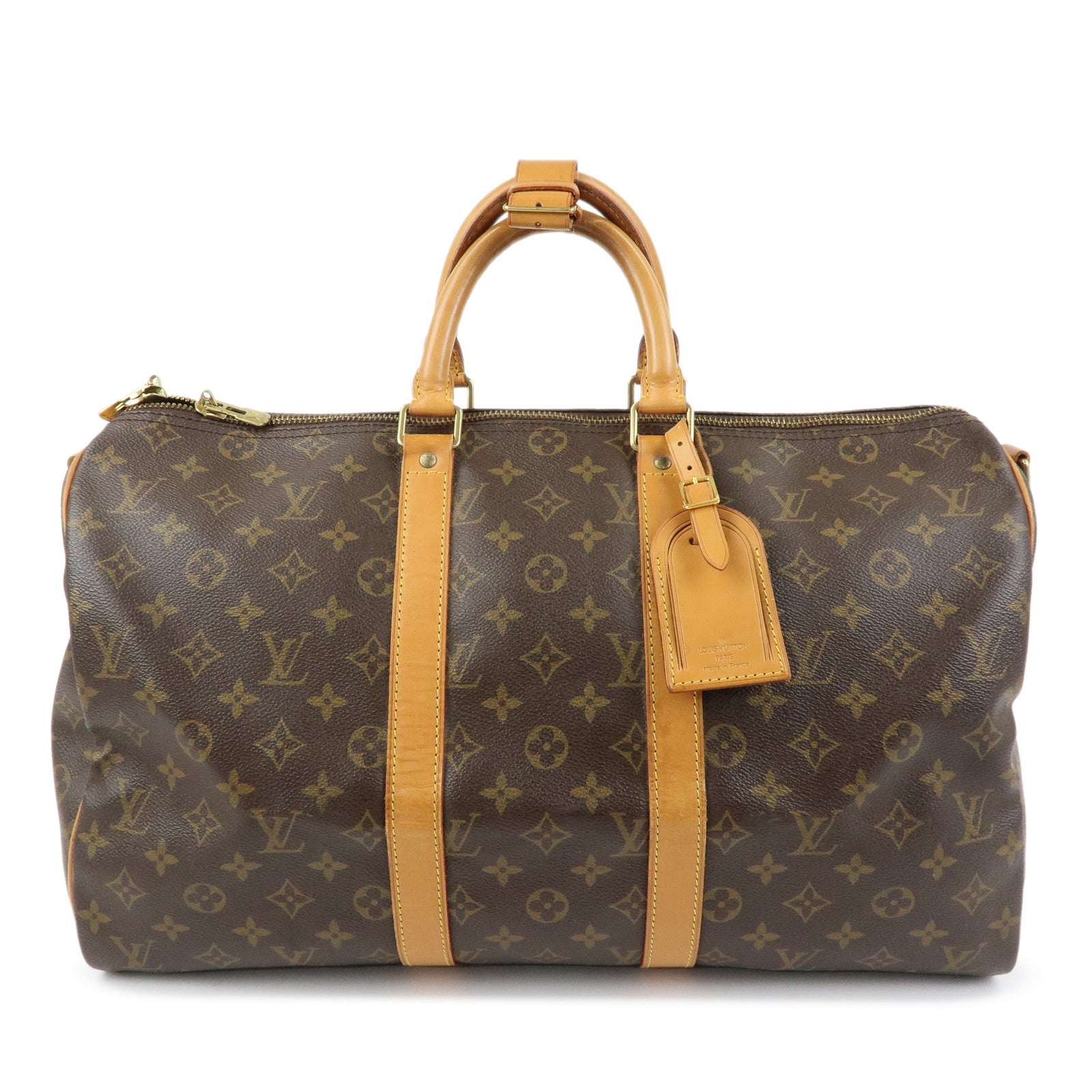 Louis Vuitton Monogram Keep All Bandouliere 45 Boston Bag M41418