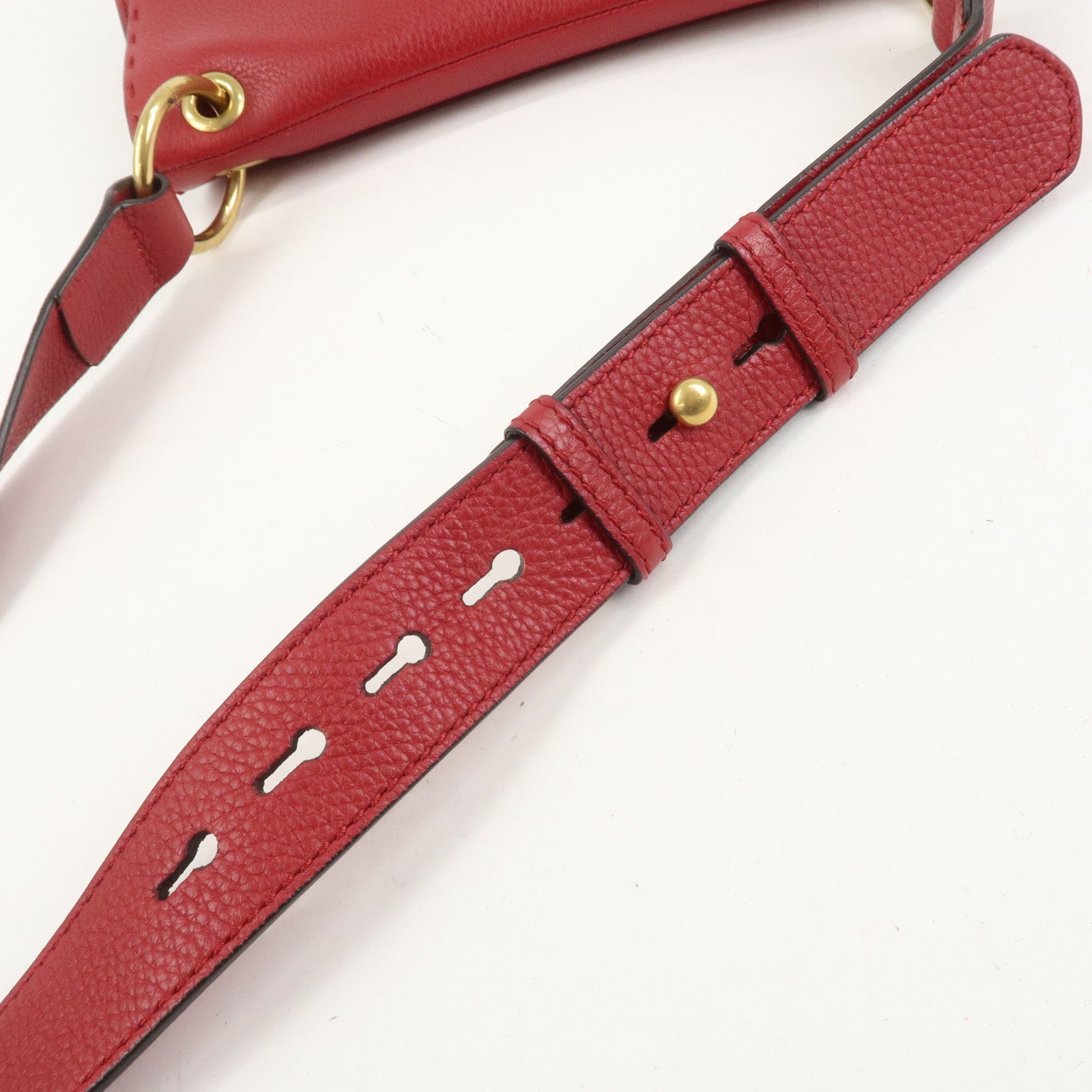 GUCCI GG Marmont Tiger Head Leather Shoulder Bag Red 409154