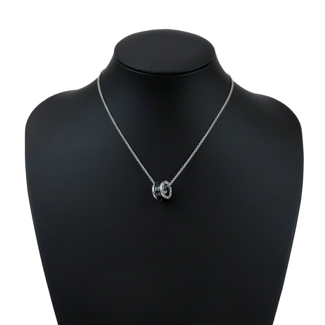 BVLGARI B-Zero1 Save the Children Necklace SV925 Black Ceramic