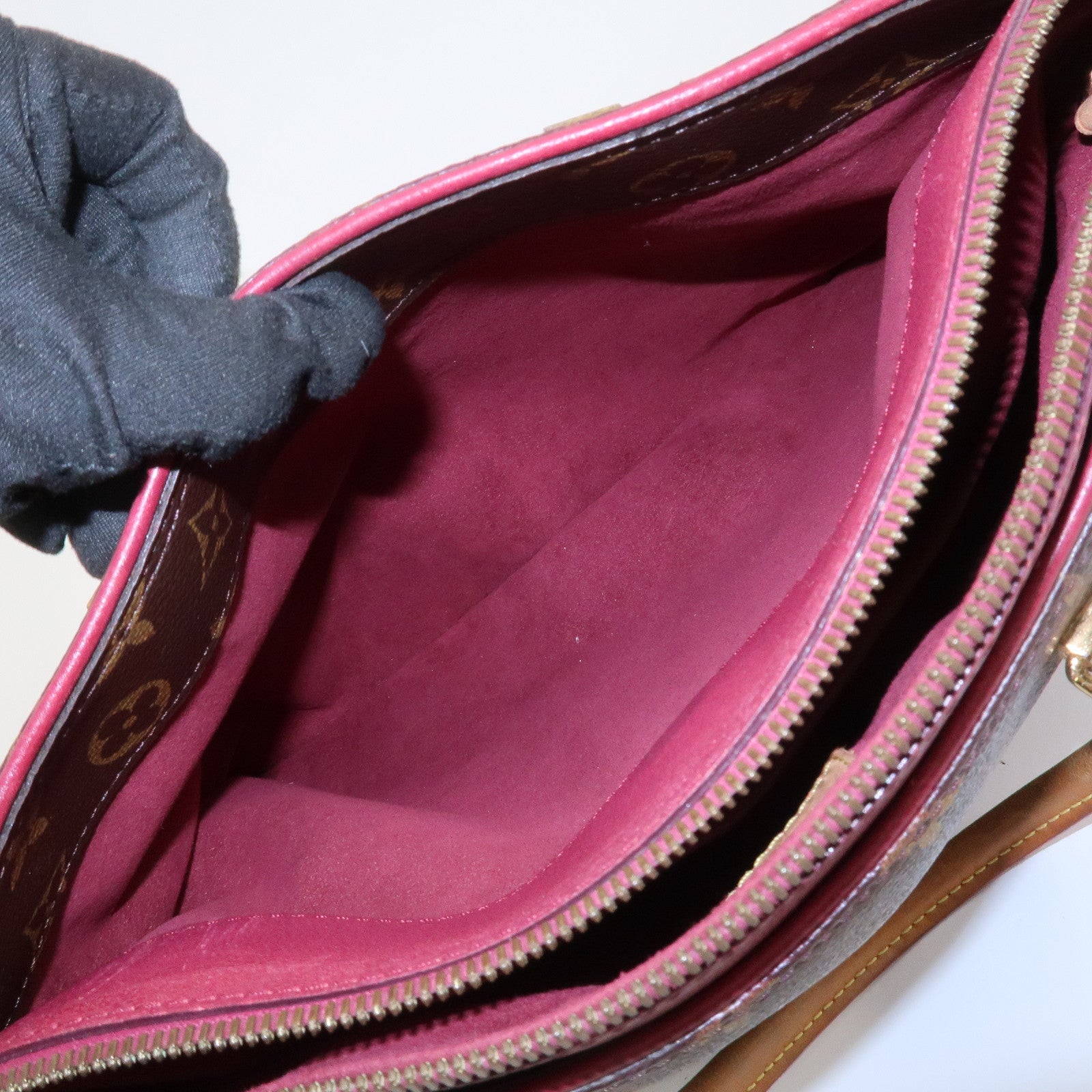 Louis Vuitton Monogram Pallas 2Way Hand Bag Aurore M40906