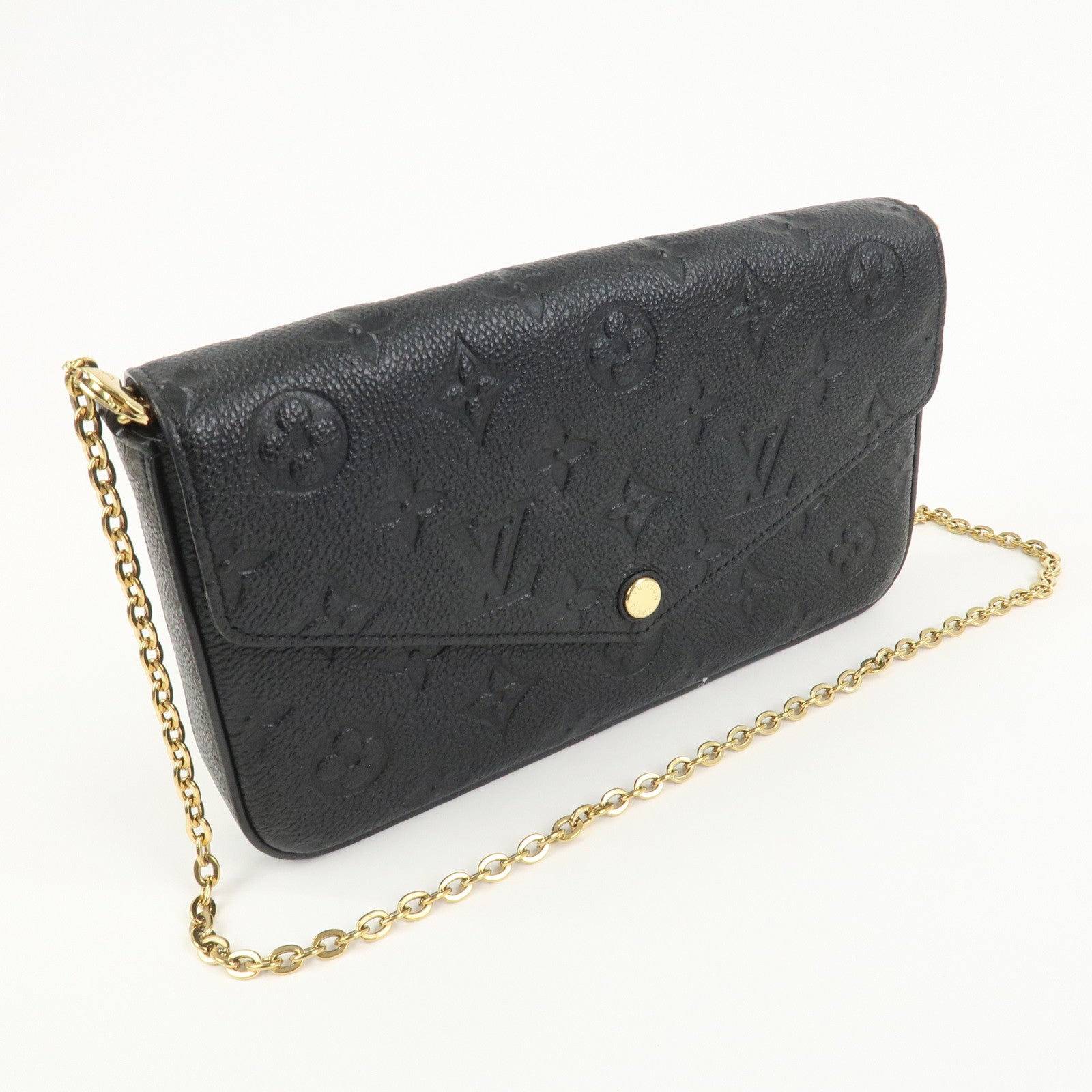 Louis Vuitton Monogram Empreinte Pochette Fﾃｩlicie Noir Black M82477
