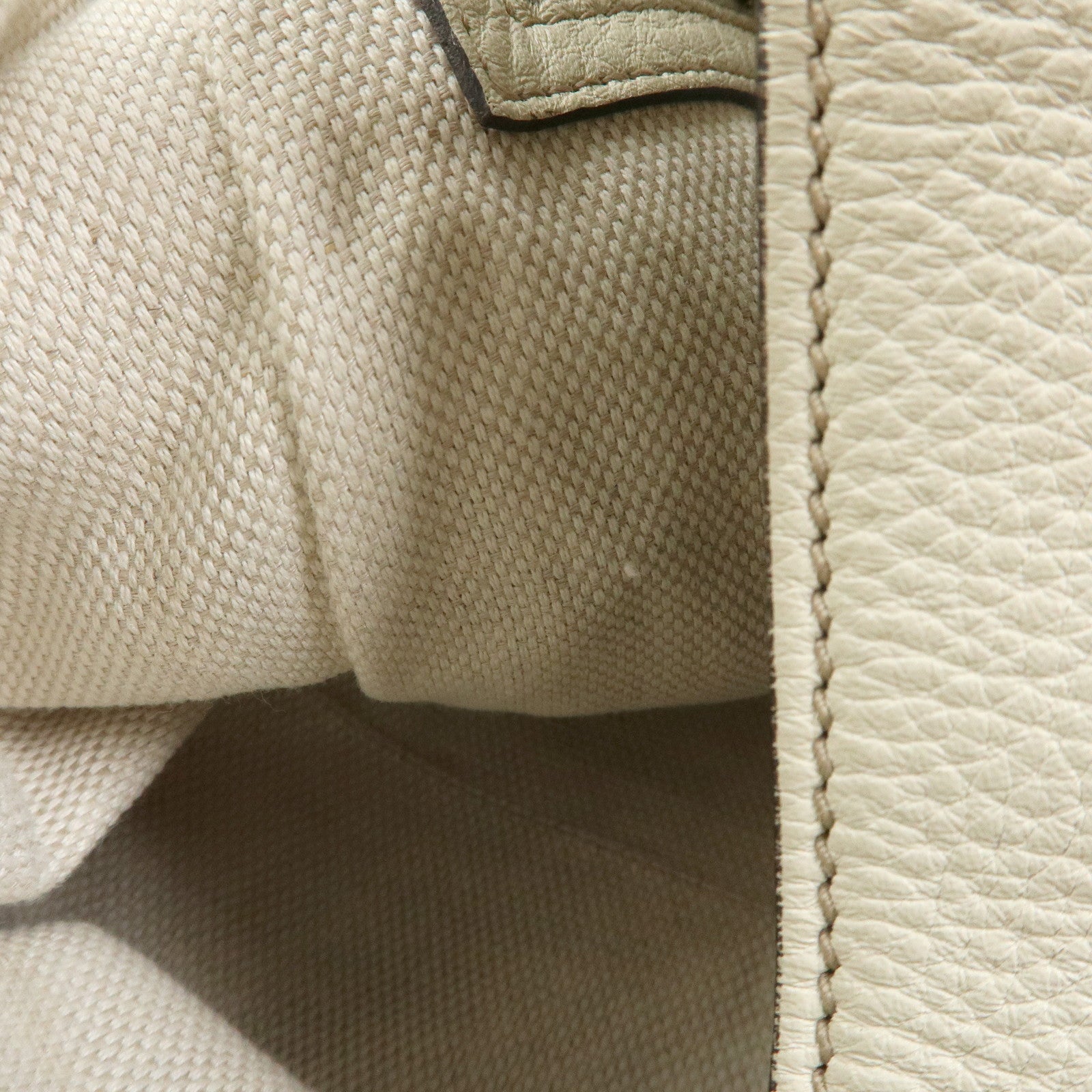 GUCCI SOHO Interlocking G Calf Leather 2Way Hand Bag Ivory 336751