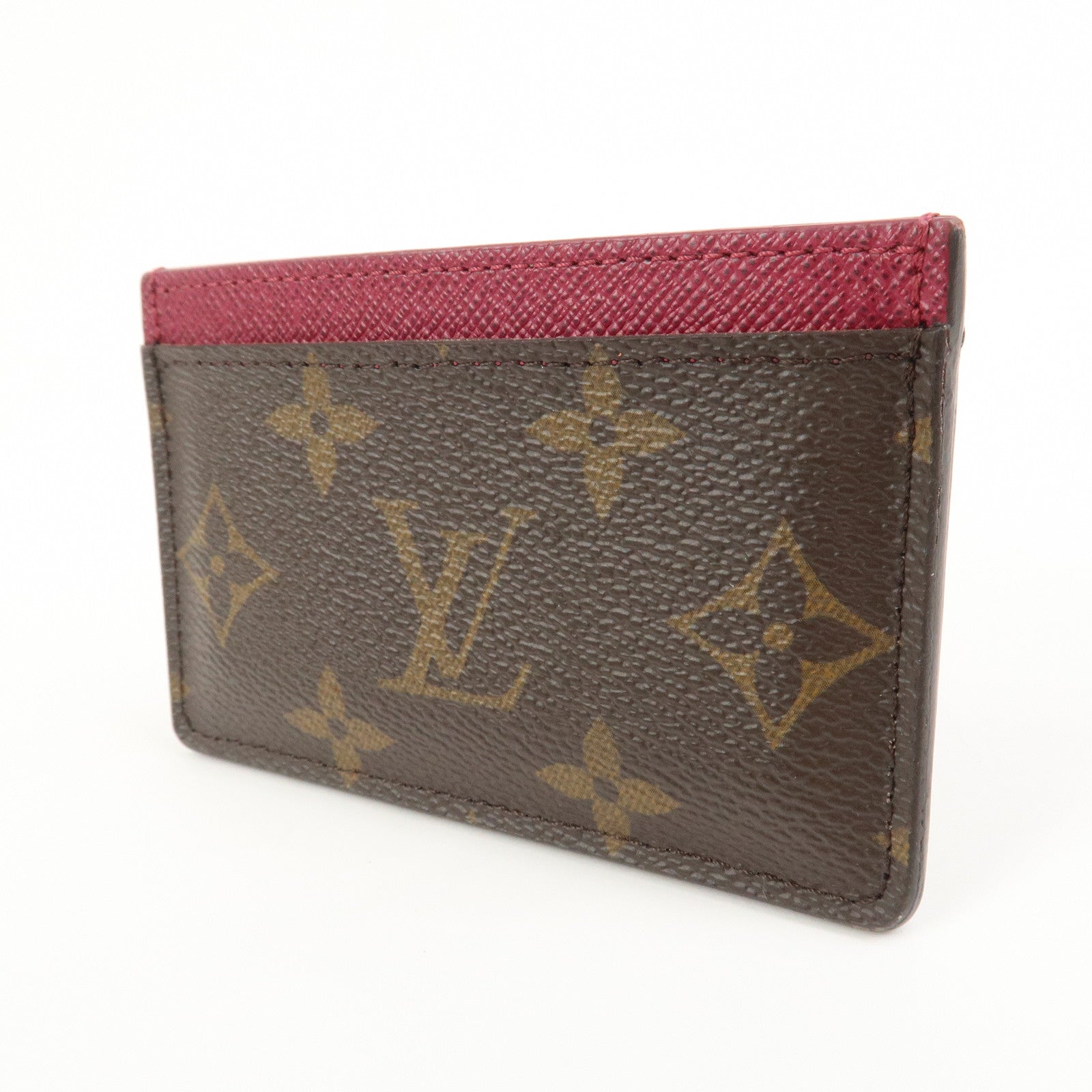 Louis Vuitton Monogram Porte Cartes Simple Card Case Fuchsia M60703