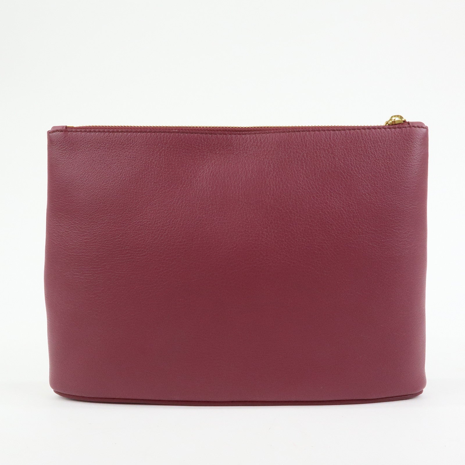 LOEWE Nappa Leather Clutch Bag Pouch Purple