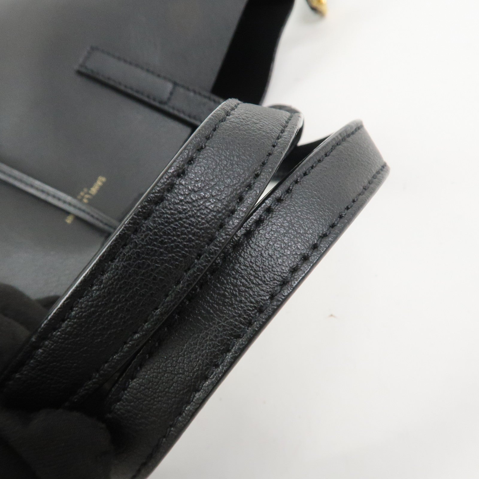 SAINT LAURENT PARIS Leather Toy Shopping Bag 2Way Bag Black 600306