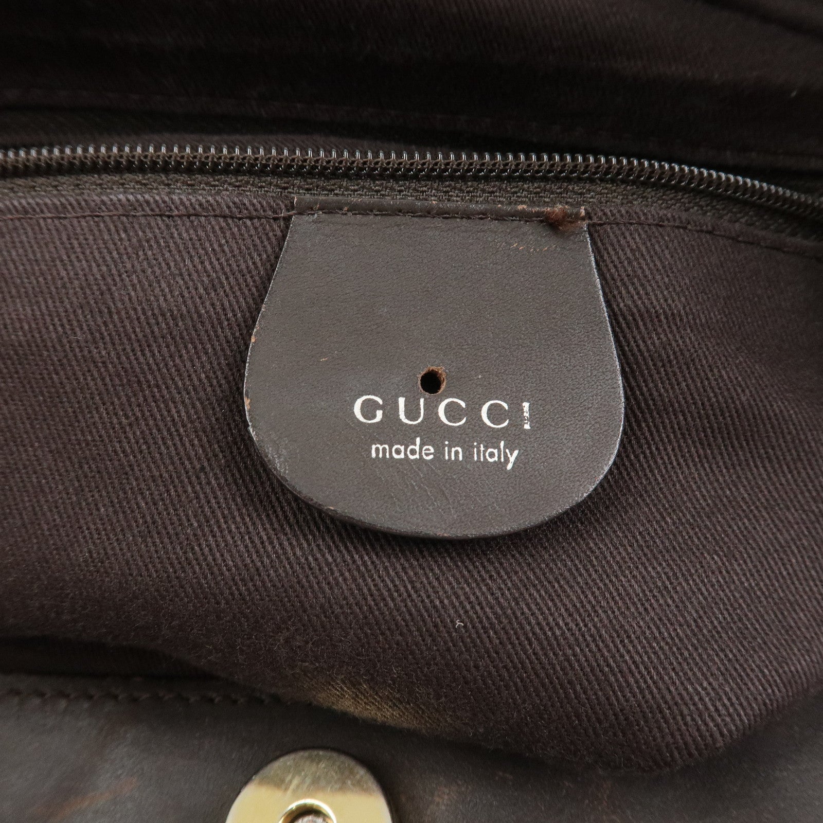 GUCCI Bamboo Suede 2WAY Bag Shoulder Bag Dark Brown 001.3754.1657