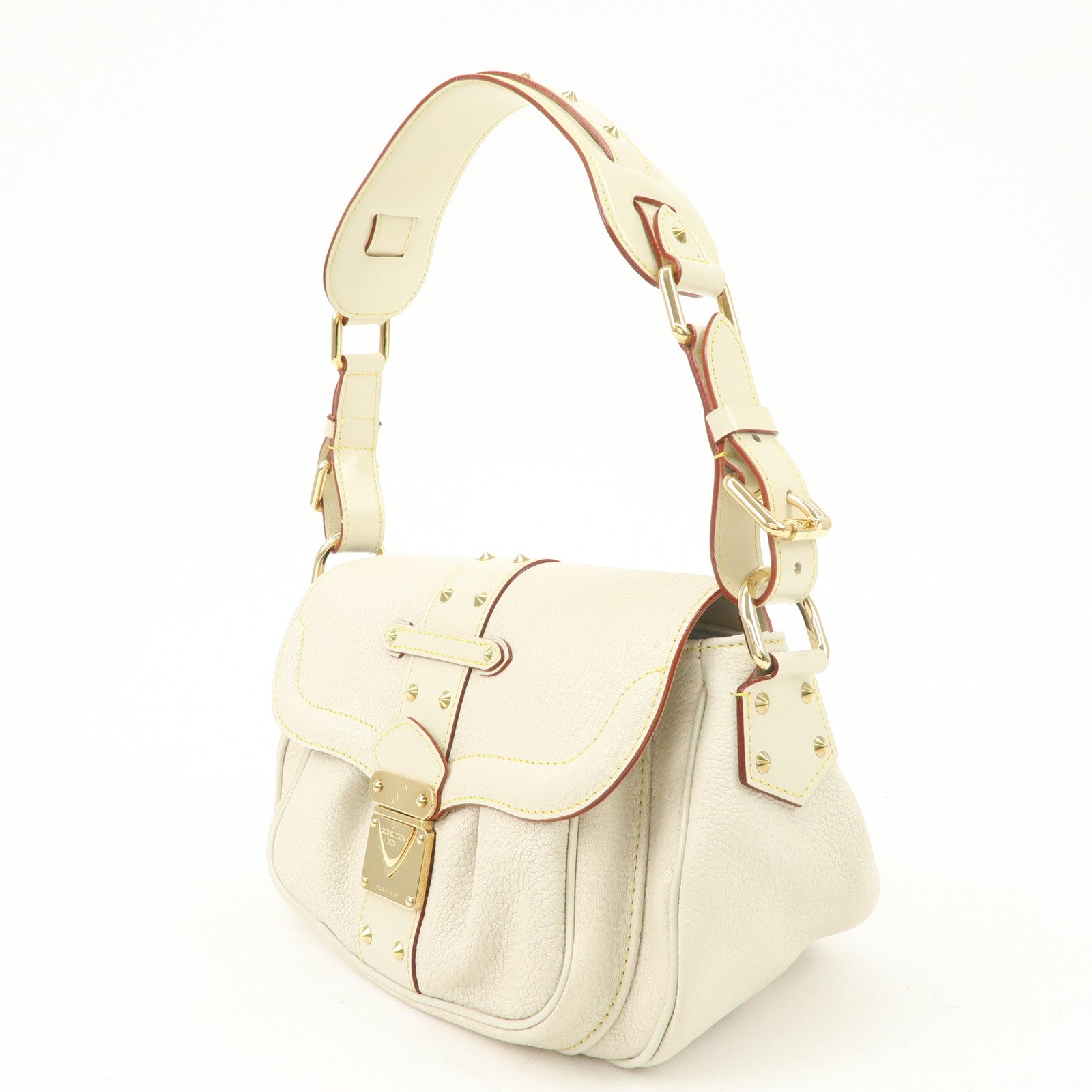 Louis Vuitton Suhali Leather Confidence Shoulder Bag Blanc M91782 Used