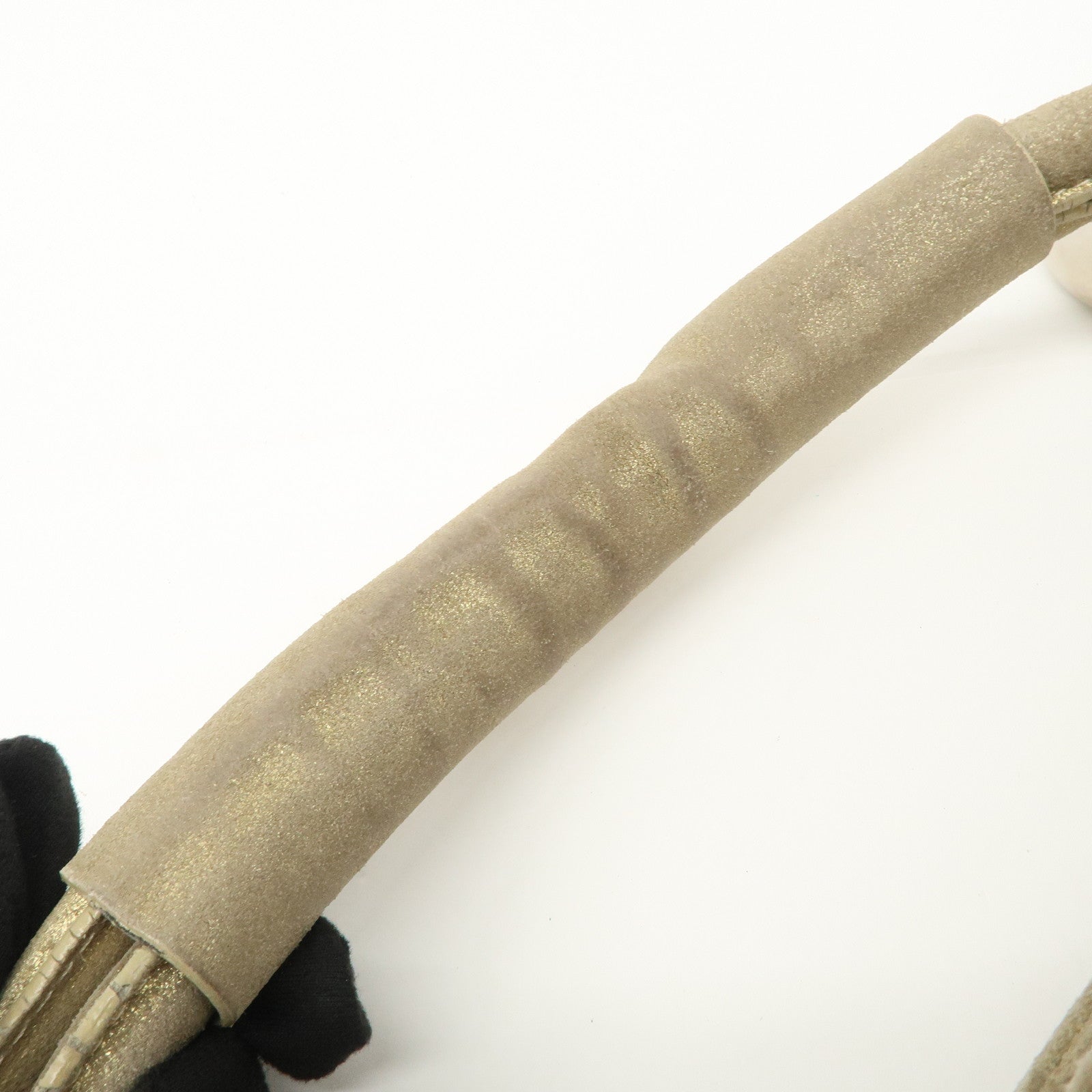 JIMMY CHOO Sky Bag Studs Leather Shoulder Bag Gold