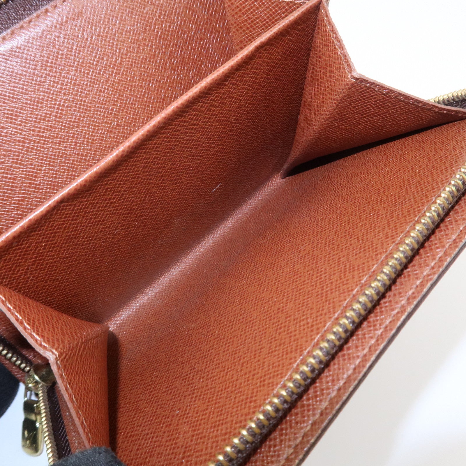 Louis Vuitton Monogram Porte Papier Zip Wallet Brown M61207