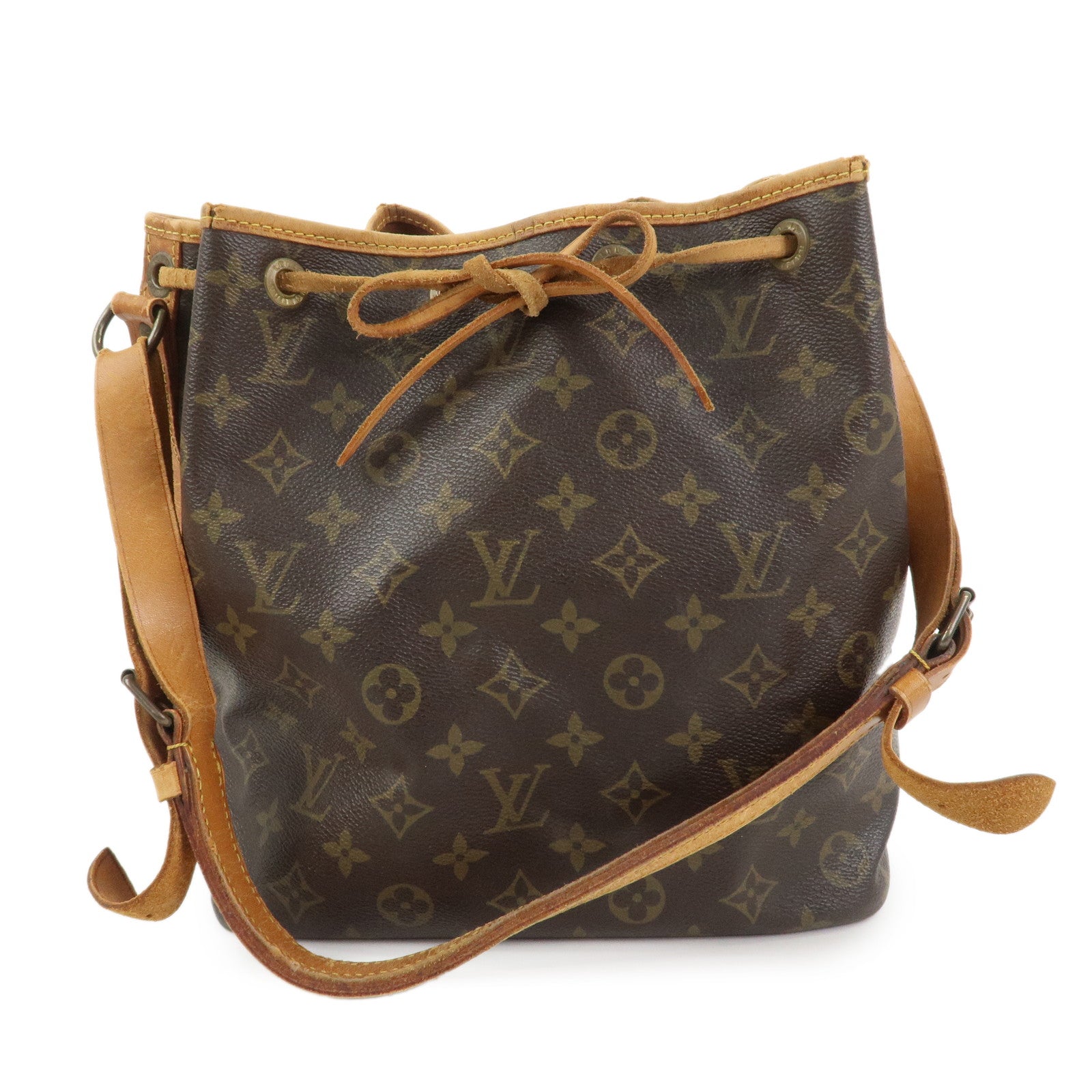 Louis Vuitton Monogram Petit Noe Shoulder Bag Brown M42226
