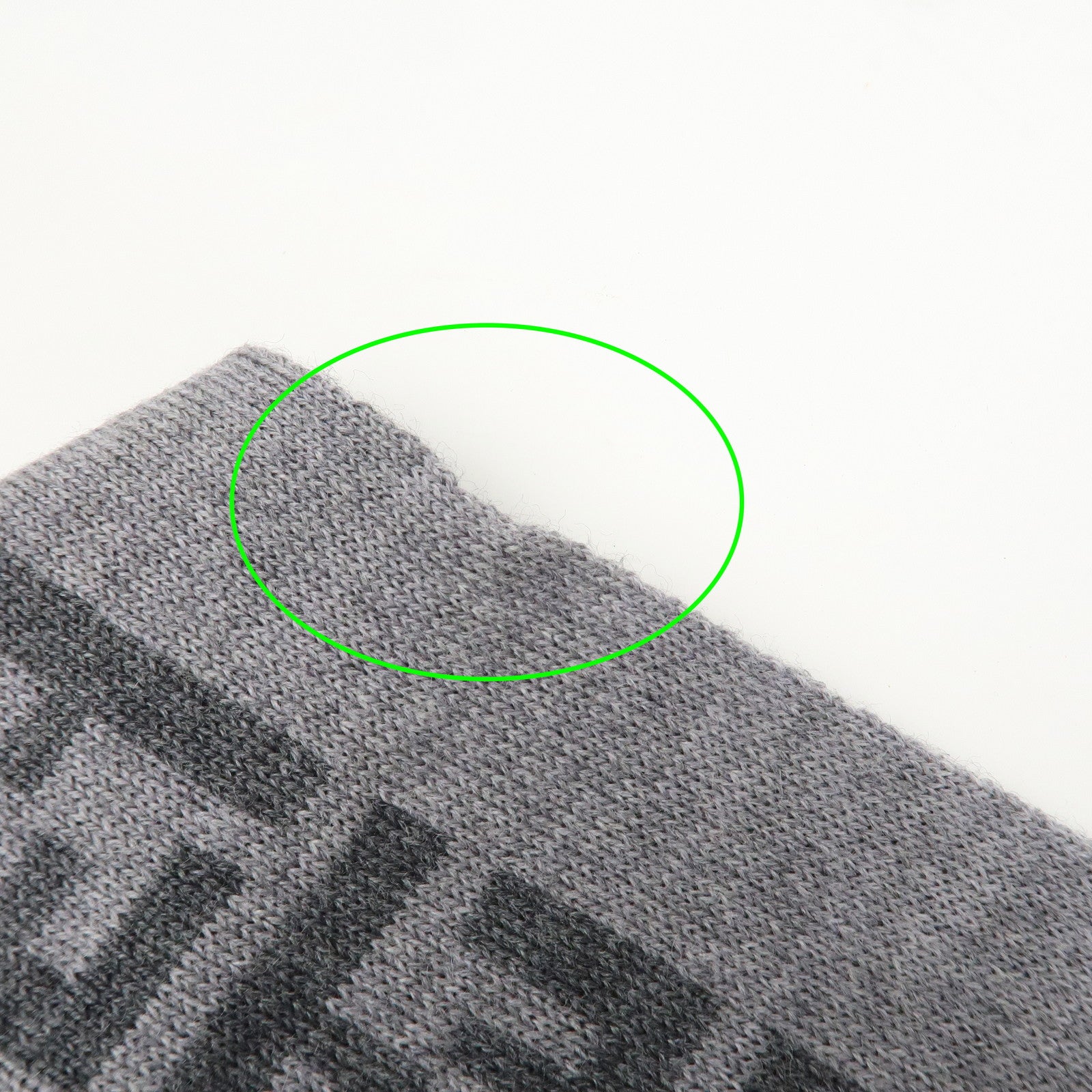 FENDI Zucca Wool 100% Scarf Stole 170×27 Gray