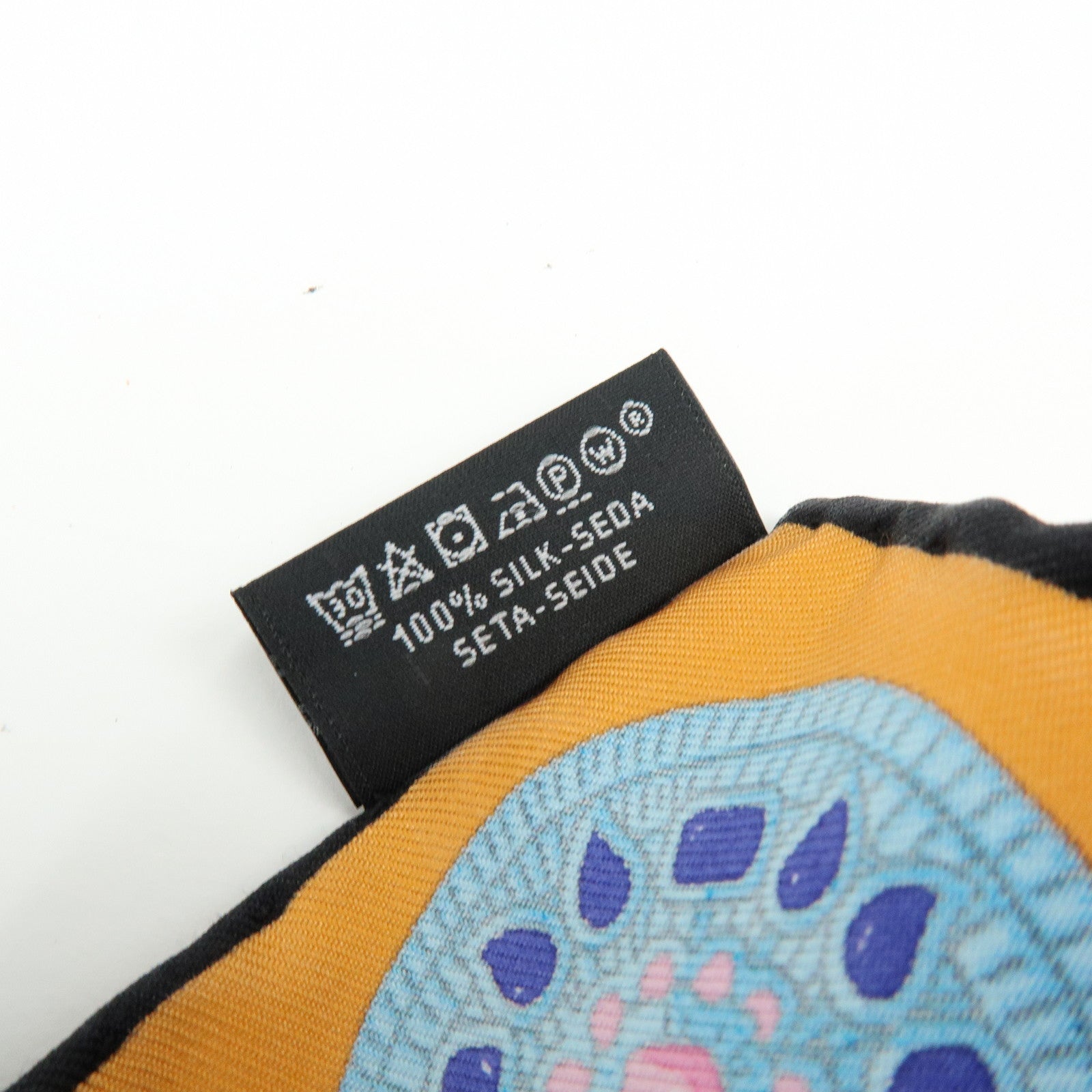 HERMES Carre 90 Silk 100% Scarf COUPE DE GALA Black Orange Blue