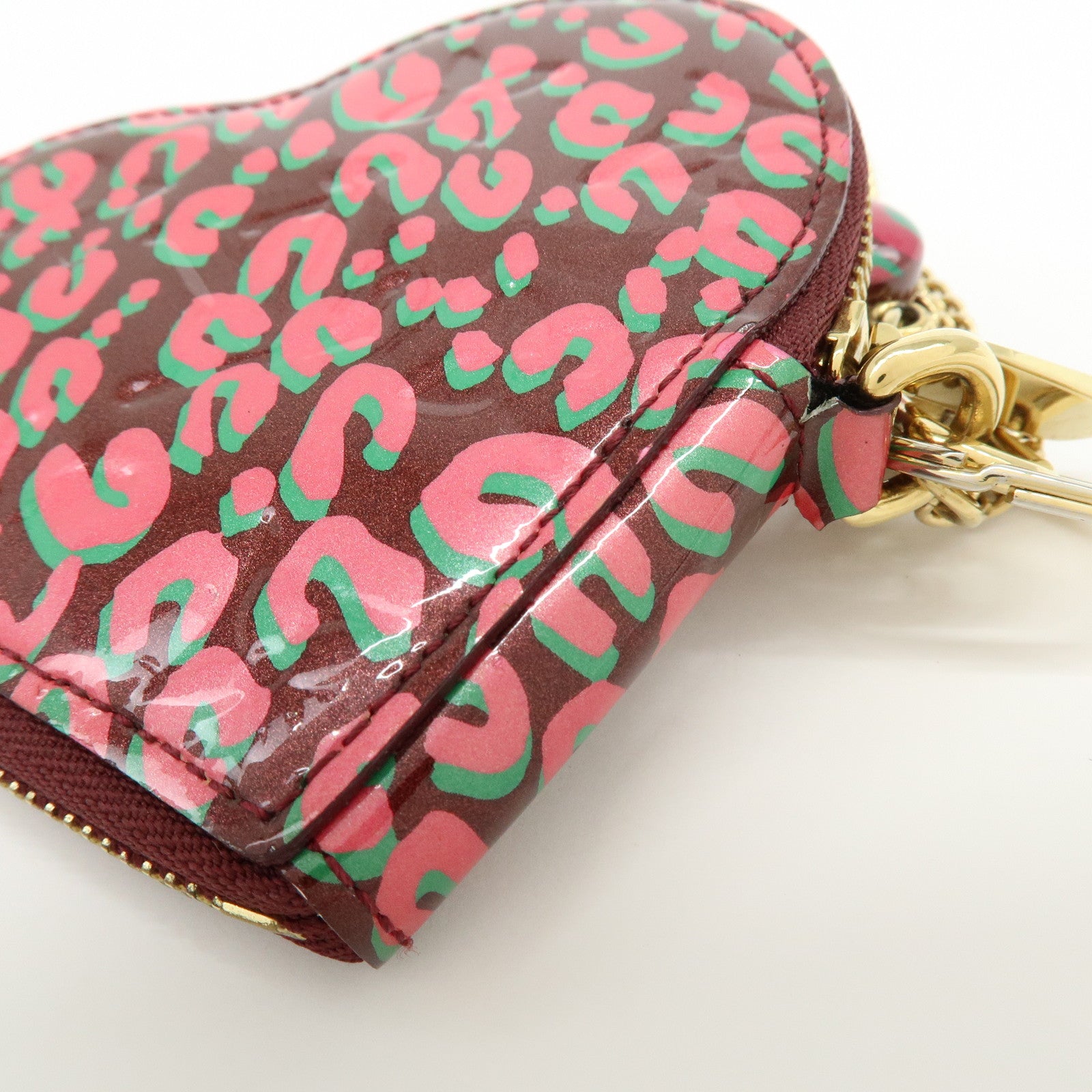 Louis Vuitton Monogram Vernis Porte Monnaie Coeur Coin Case M91474