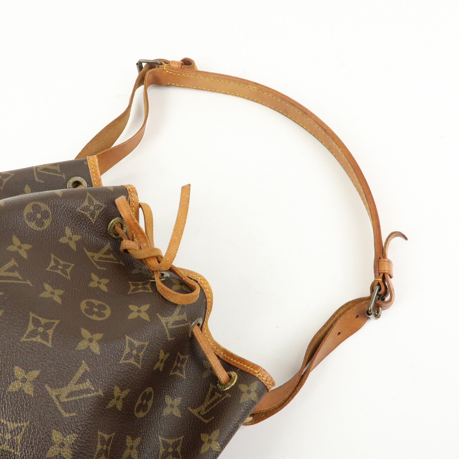 Louis Vuitton Monogram Petit Noe Canvas Shoulder Bag Brown M42226
