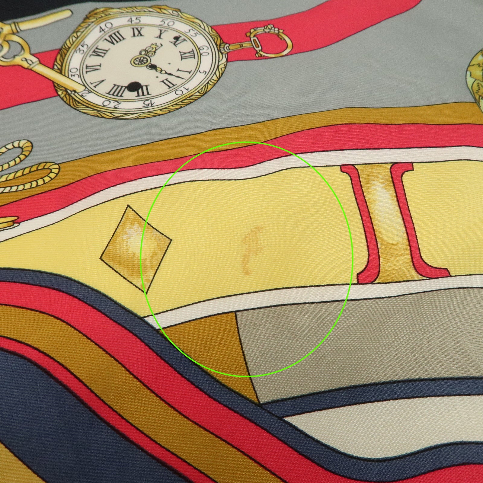 HERMES Carre 90 Silk 100% Scarf La Ronde Des Heures Multicolor