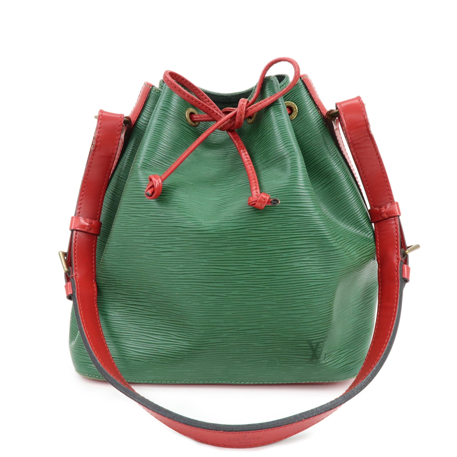 Louis Vuitton Epi Petit Noe Shoulder Bag Green Red M44147