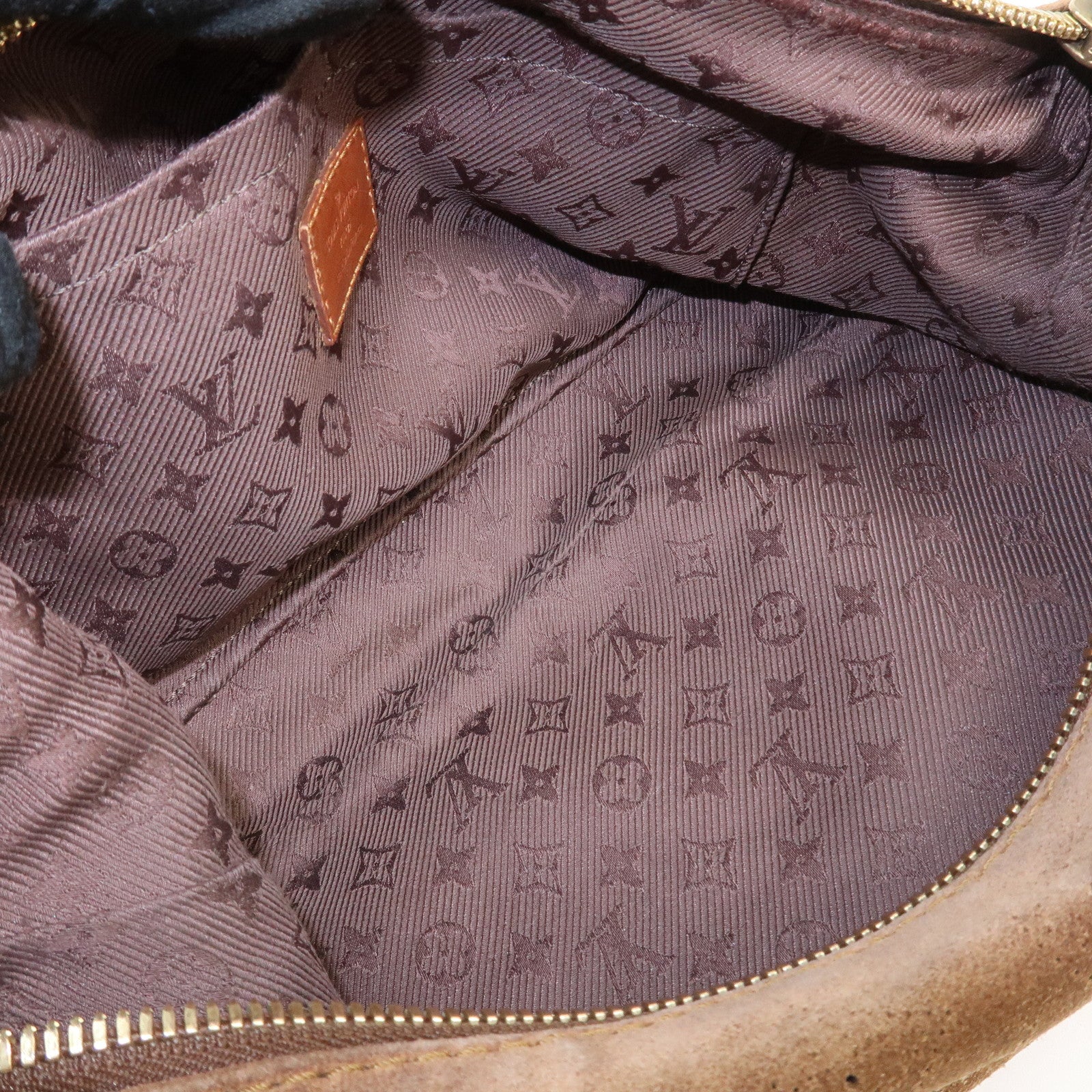 Louis Vuitton Monogram Mahina Onata PM Suede Shoulder Bag M95123 Used