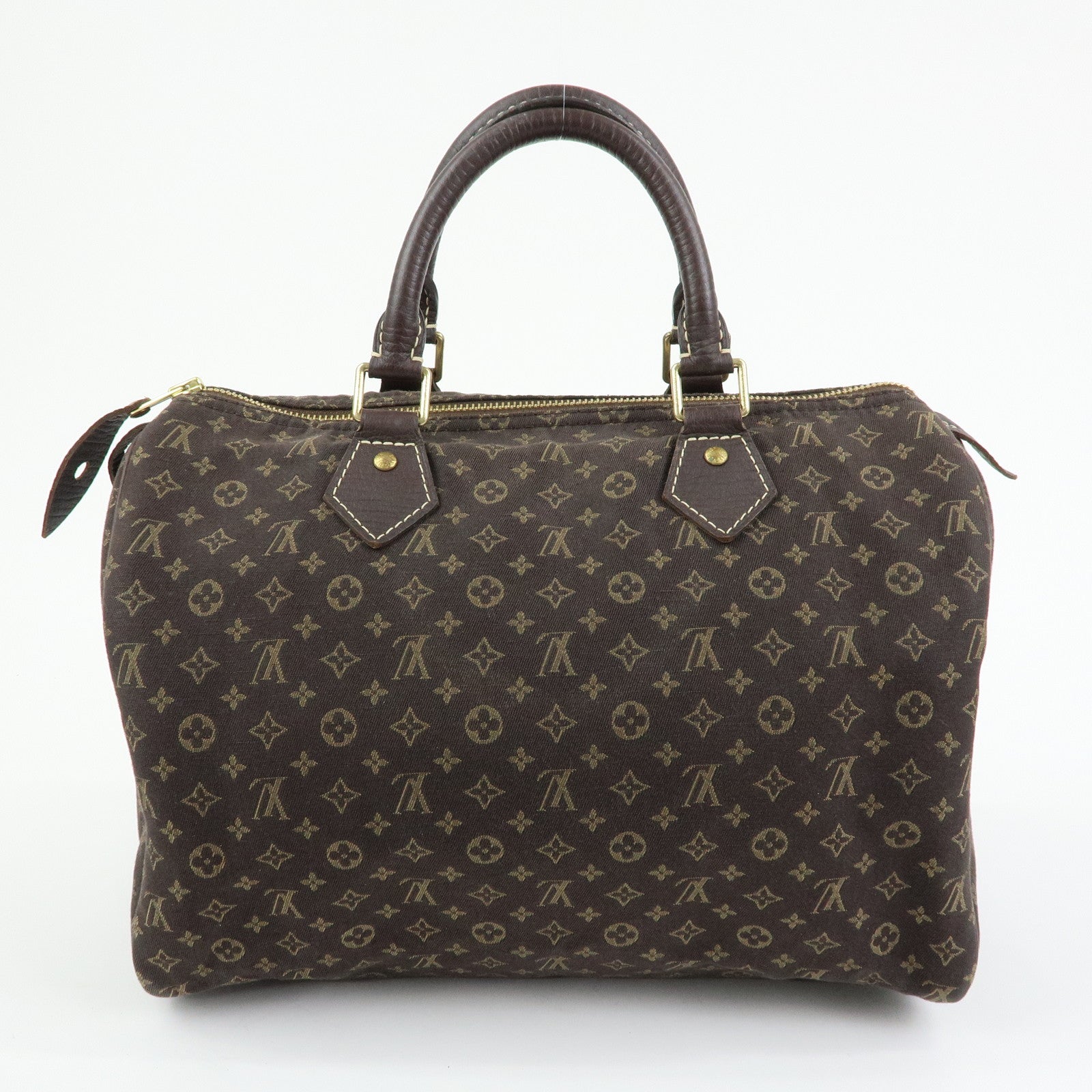 Louis Vuitton Monogram Mini Lin Speedy 30 Boston Bag Ebene M95224