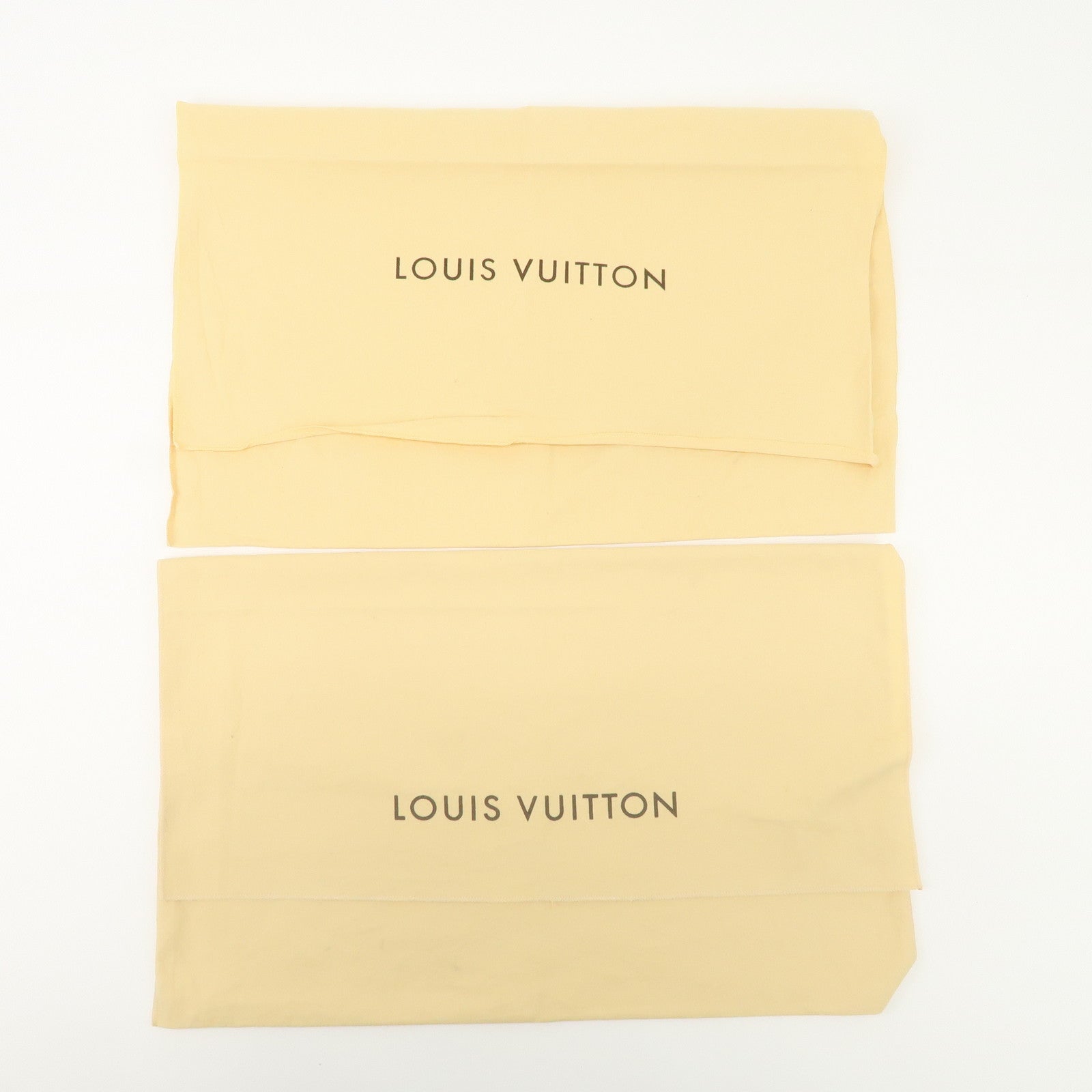 Louis Vuitton LV Logo Set Of 11Dust Bag Storage Bag Flap Style Beige Used