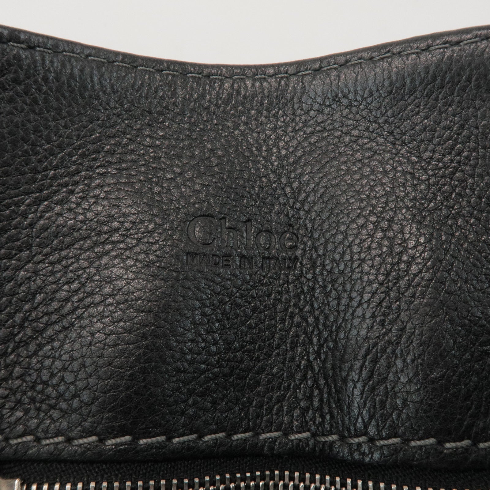 Chloe Paddington Leather Tote Bag Hand Bag Black